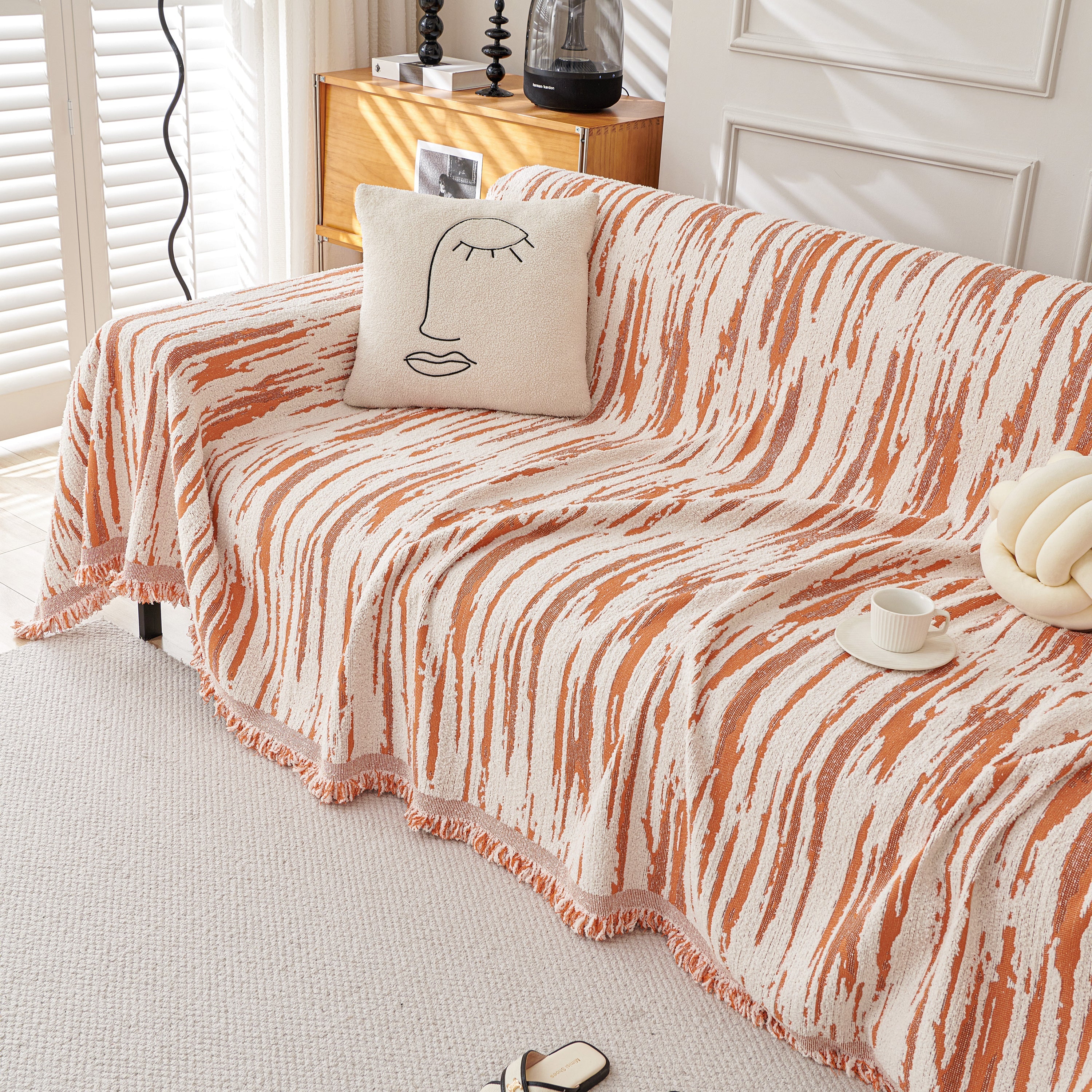 Reversible Sofa Throw Blanket, Couch Cover Sofa Slipcover For Most Shape Sofas