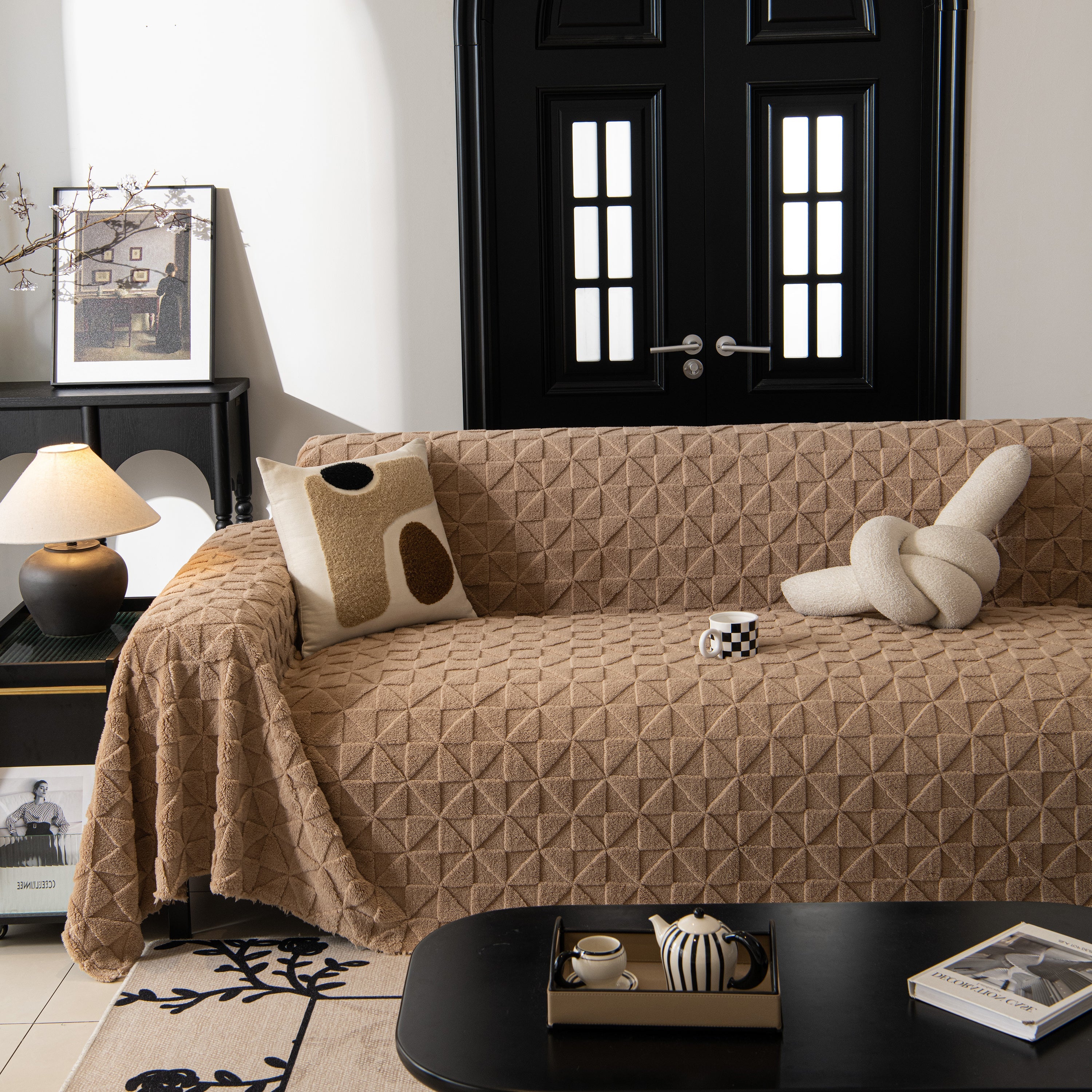 Plush Soft Couch Cover For Sofa And Furniture Lightweight Throw Blankets For Sectional Couch
