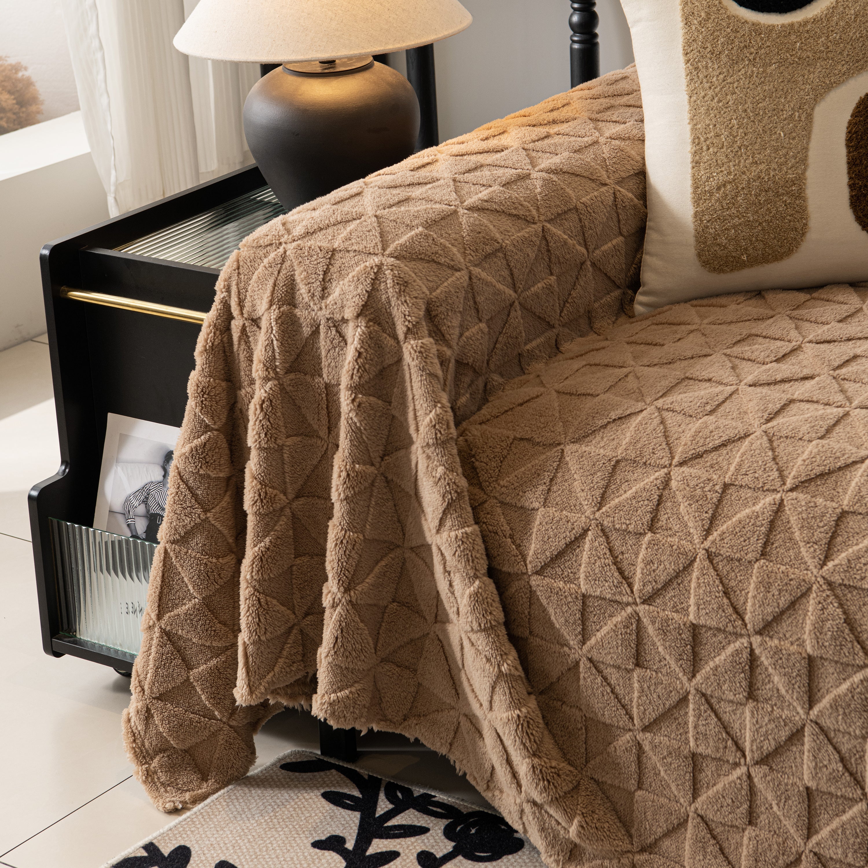 Plush Soft Couch Cover For Sofa And Furniture Lightweight Throw Blankets For Sectional Couch