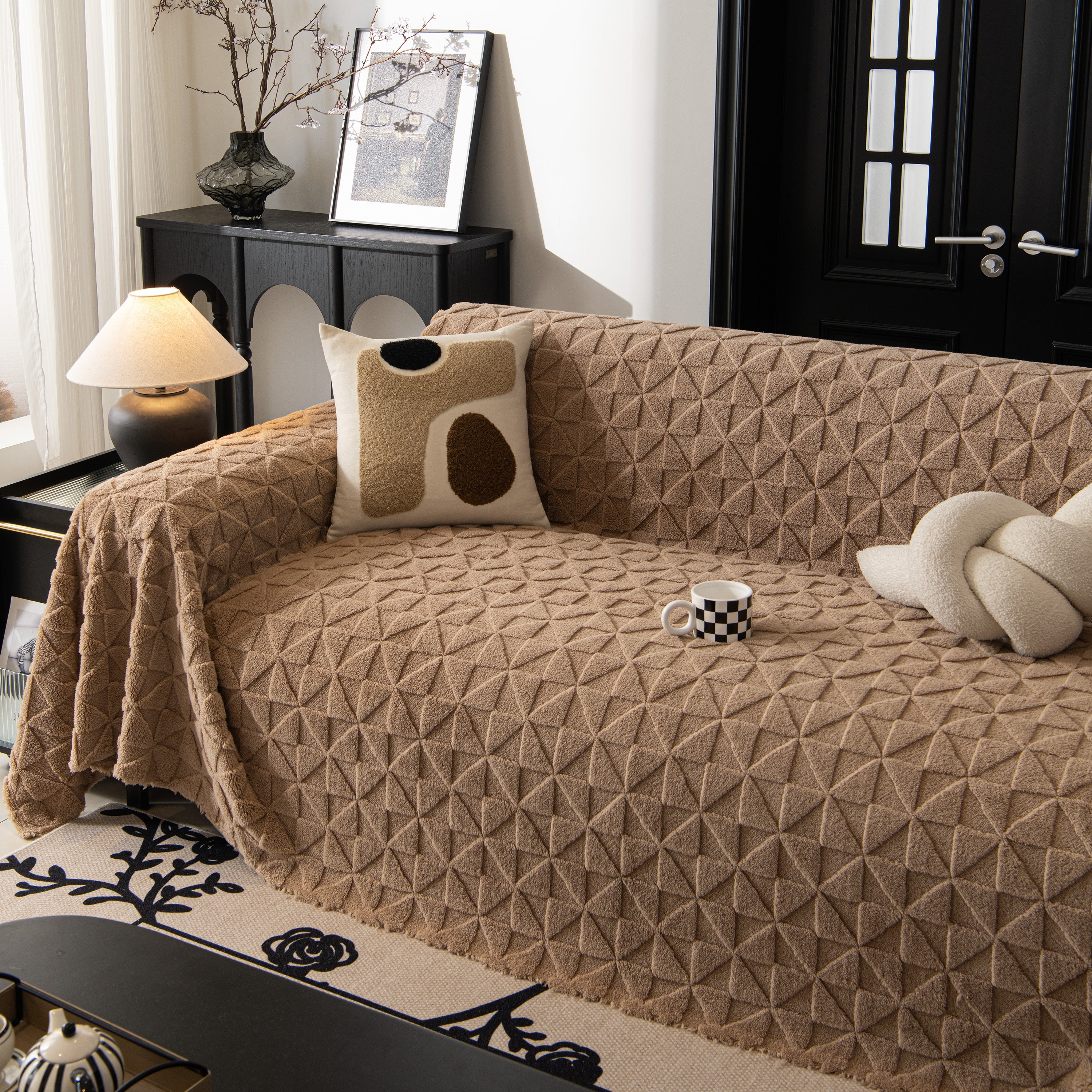 Plush Soft Couch Cover For Sofa And Furniture Lightweight Throw Blankets For Sectional Couch
