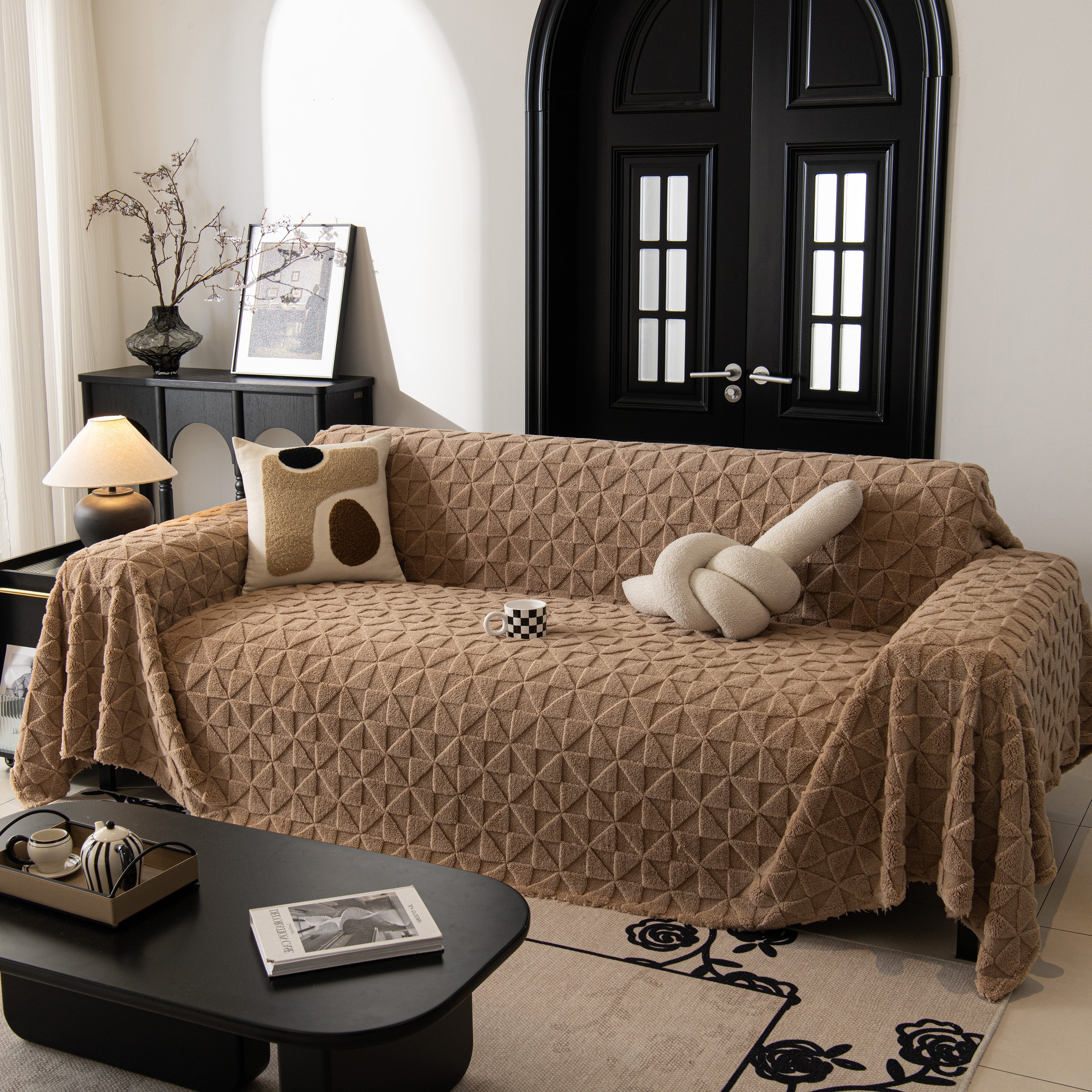 Plush Soft Couch Cover For Sofa And Furniture Lightweight Throw Blankets For Sectional Couch