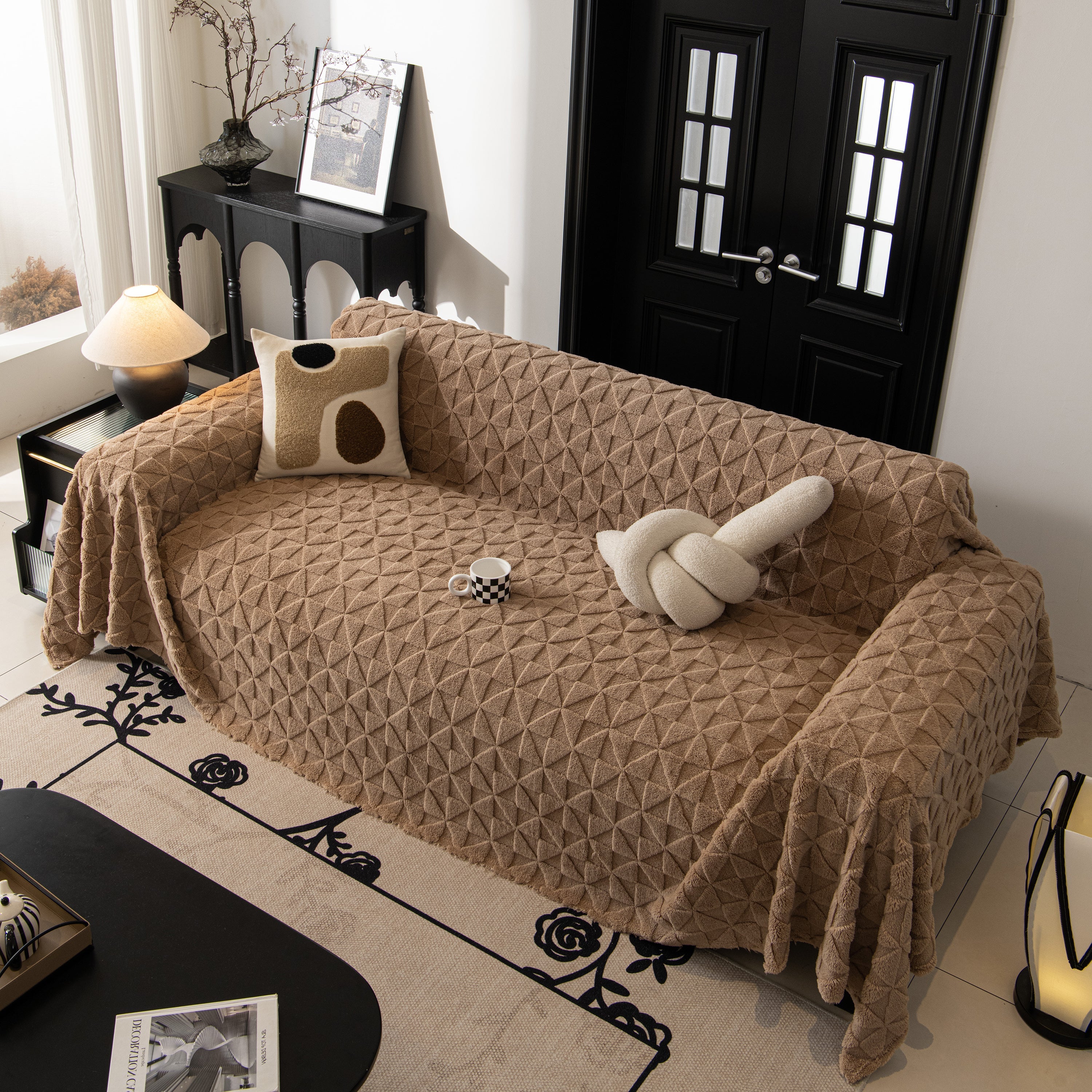Plush Soft Couch Cover For Sofa And Furniture Lightweight Throw Blankets For Sectional Couch