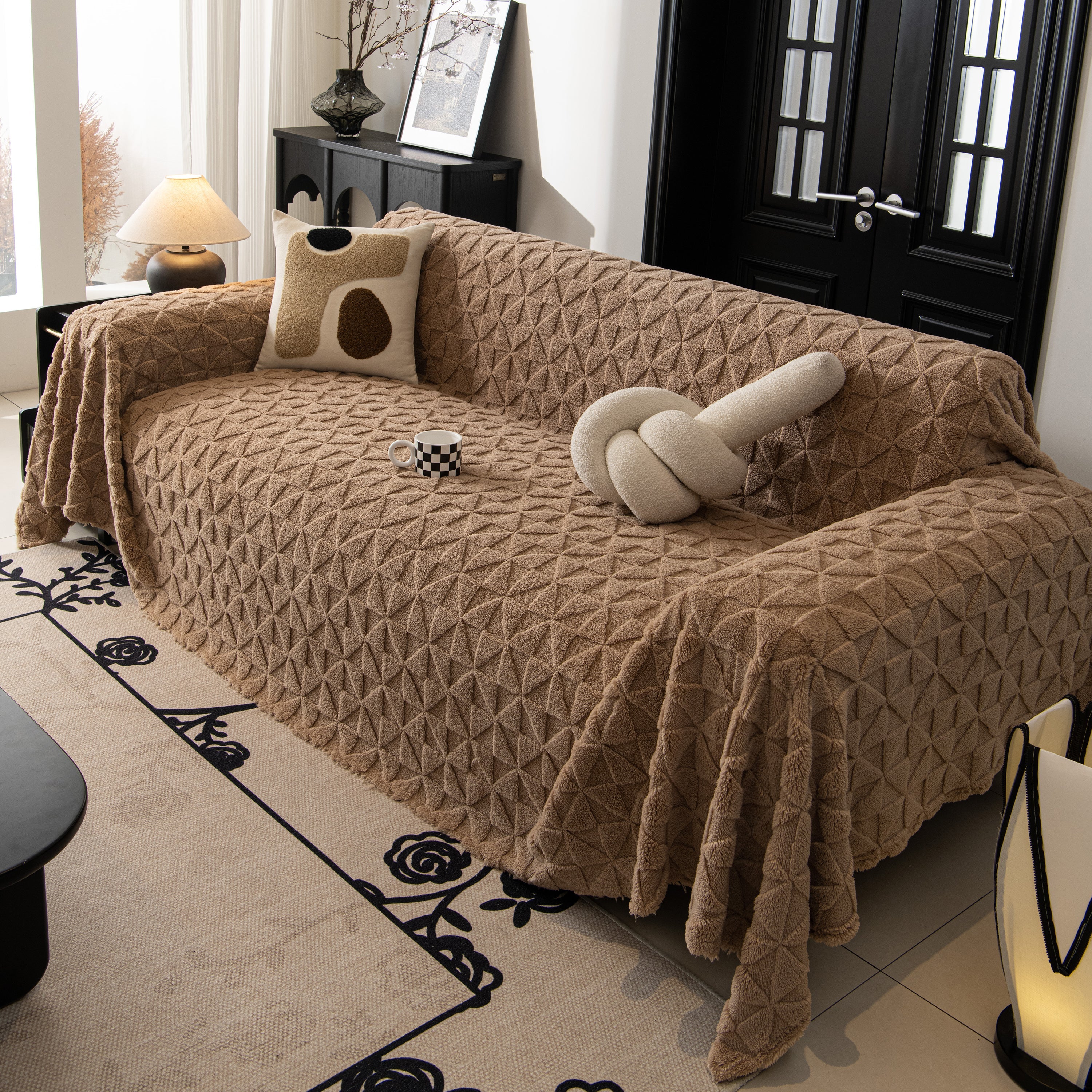 Plush Soft Couch Cover For Sofa And Furniture Lightweight Throw Blankets For Sectional Couch