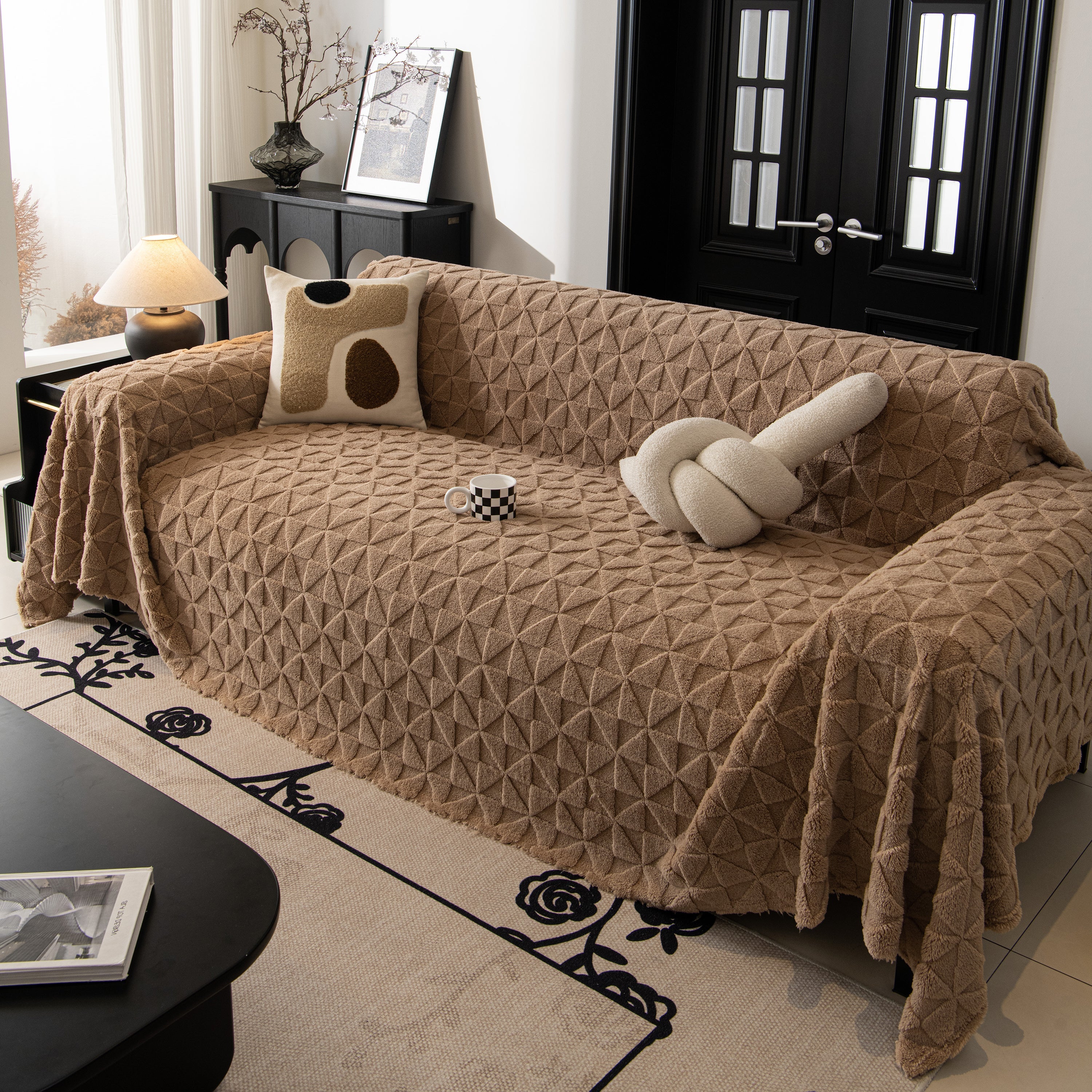 Plush Soft Couch Cover For Sofa And Furniture Lightweight Throw Blankets For Sectional Couch