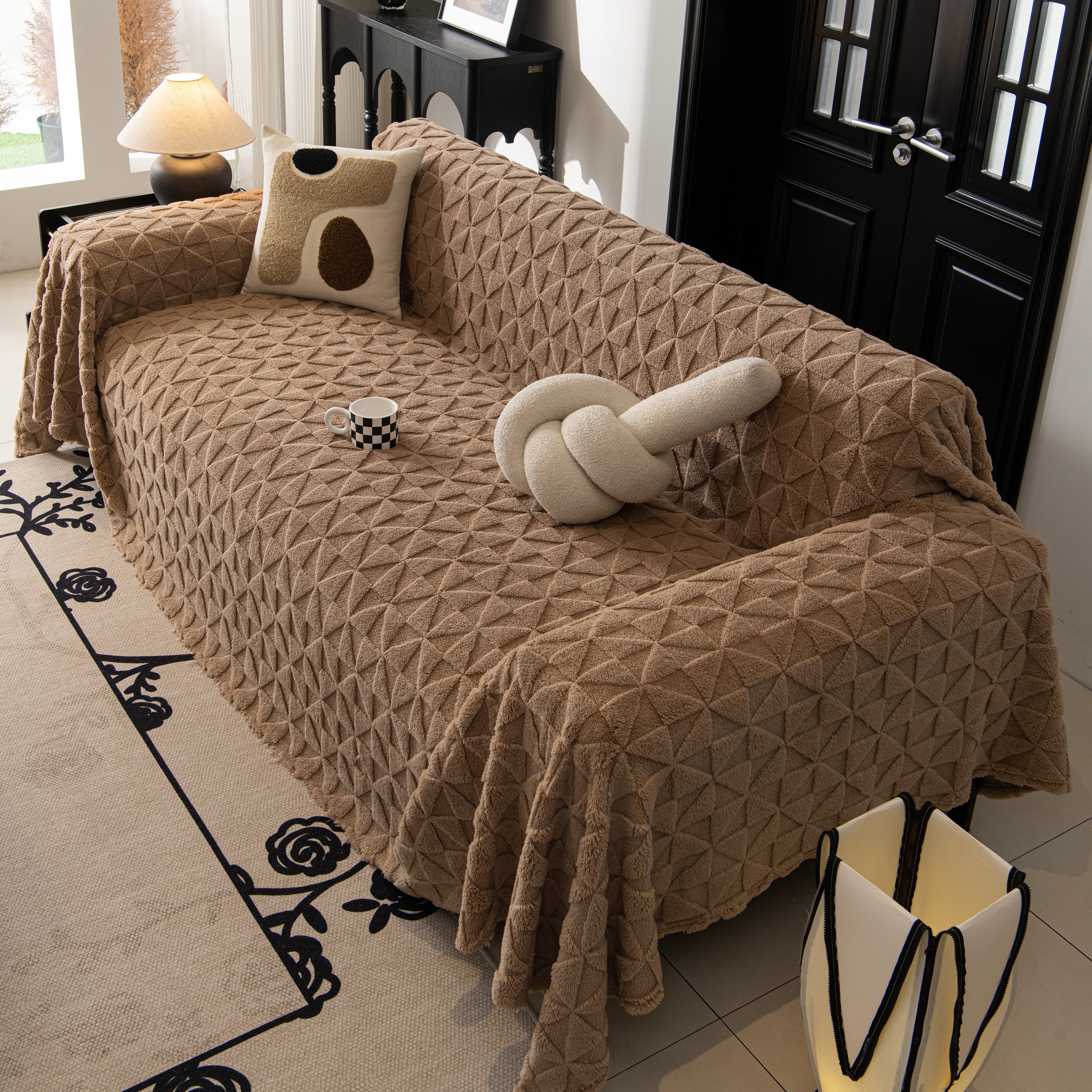 Plush Soft Couch Cover For Sofa And Furniture Lightweight Throw Blankets For Sectional Couch