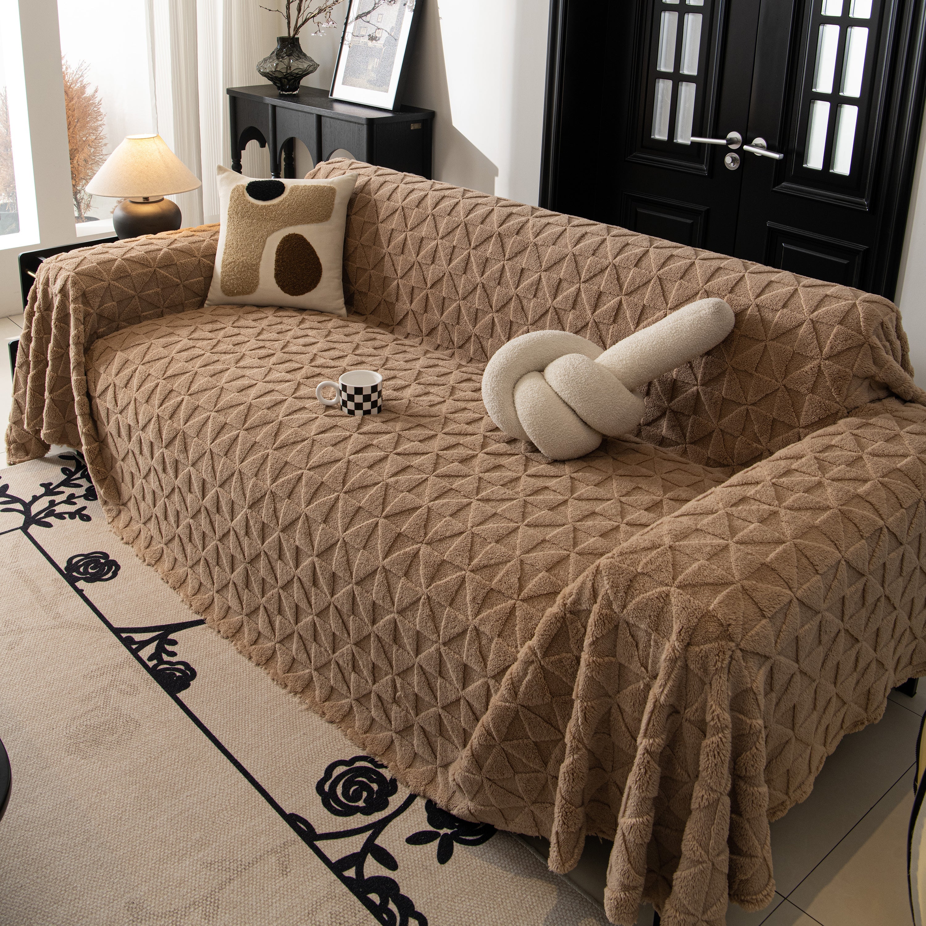 Plush Soft Couch Cover For Sofa And Furniture Lightweight Throw Blankets For Sectional Couch