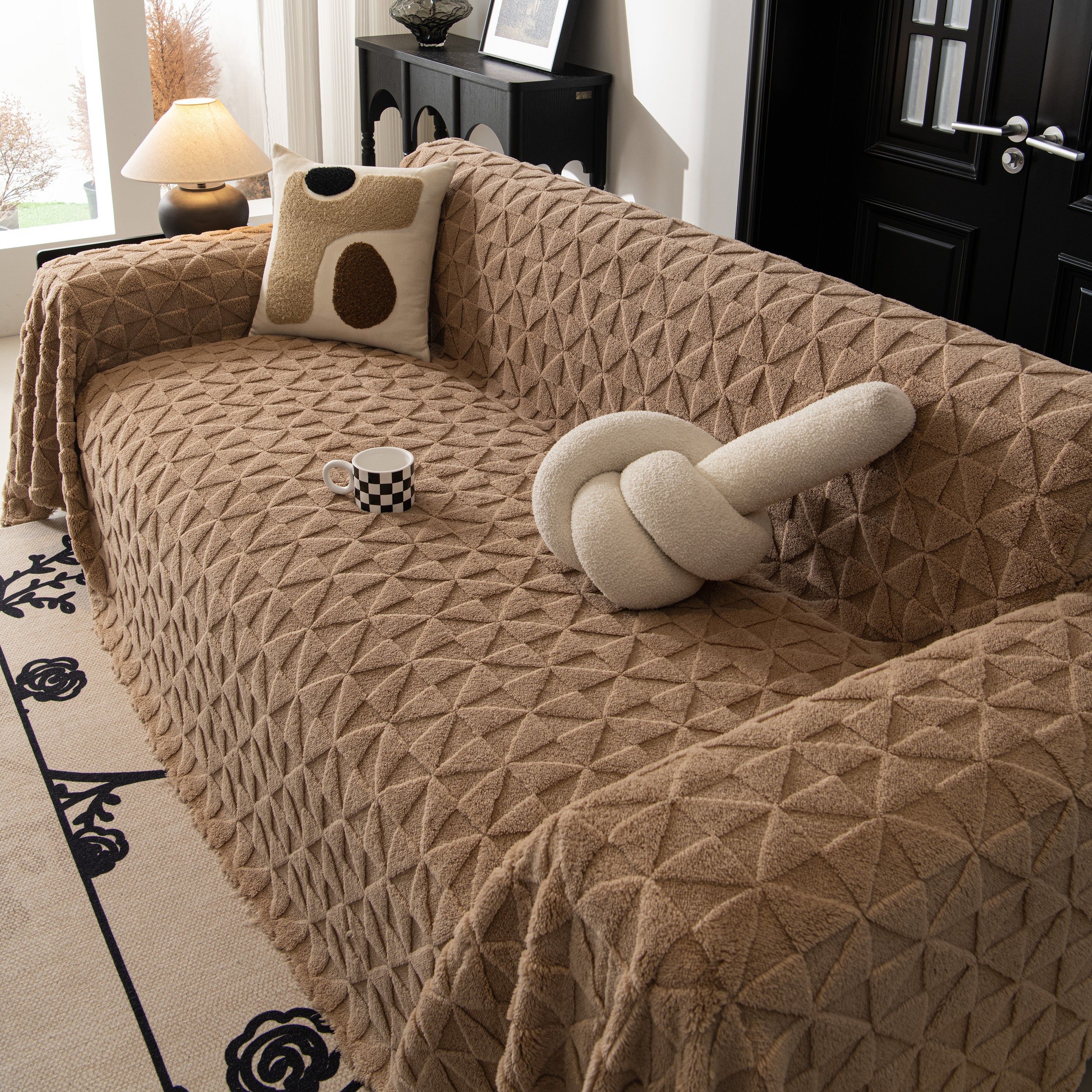 Plush Soft Couch Cover For Sofa And Furniture Lightweight Throw Blankets For Sectional Couch