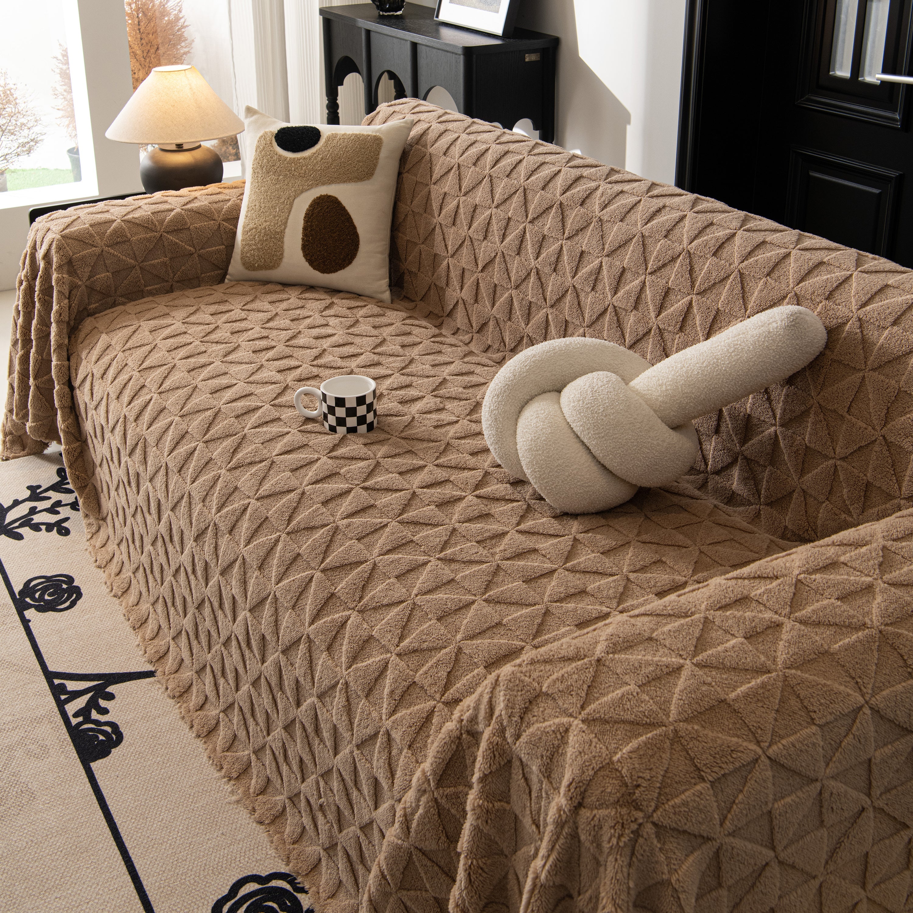 Plush Soft Couch Cover For Sofa And Furniture Lightweight Throw Blankets For Sectional Couch
