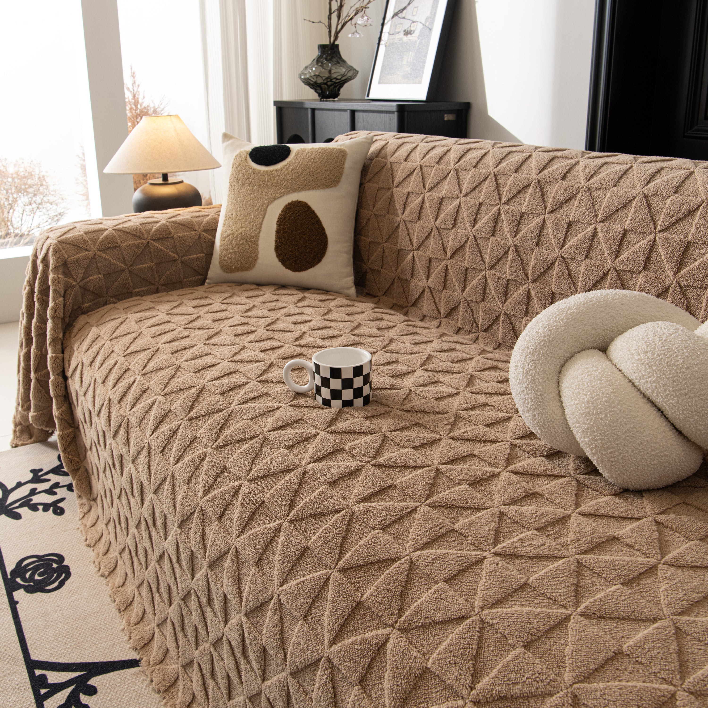 Plush Soft Couch Cover For Sofa And Furniture Lightweight Throw Blankets For Sectional Couch