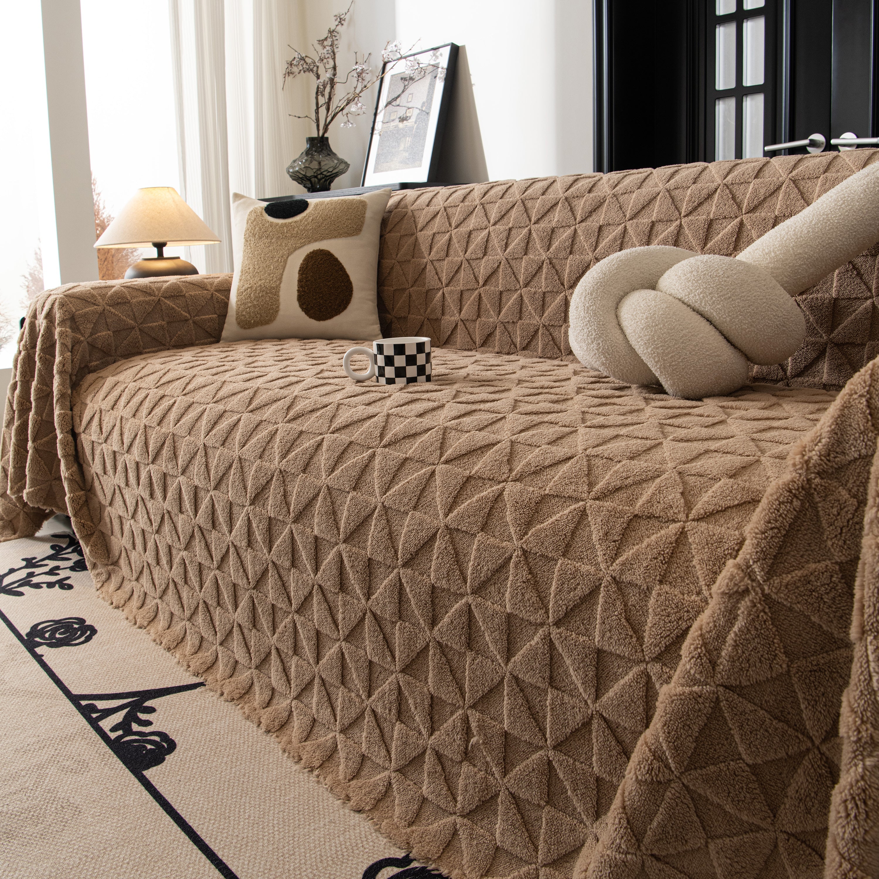 Plush Soft Couch Cover For Sofa And Furniture Lightweight Throw Blankets For Sectional Couch