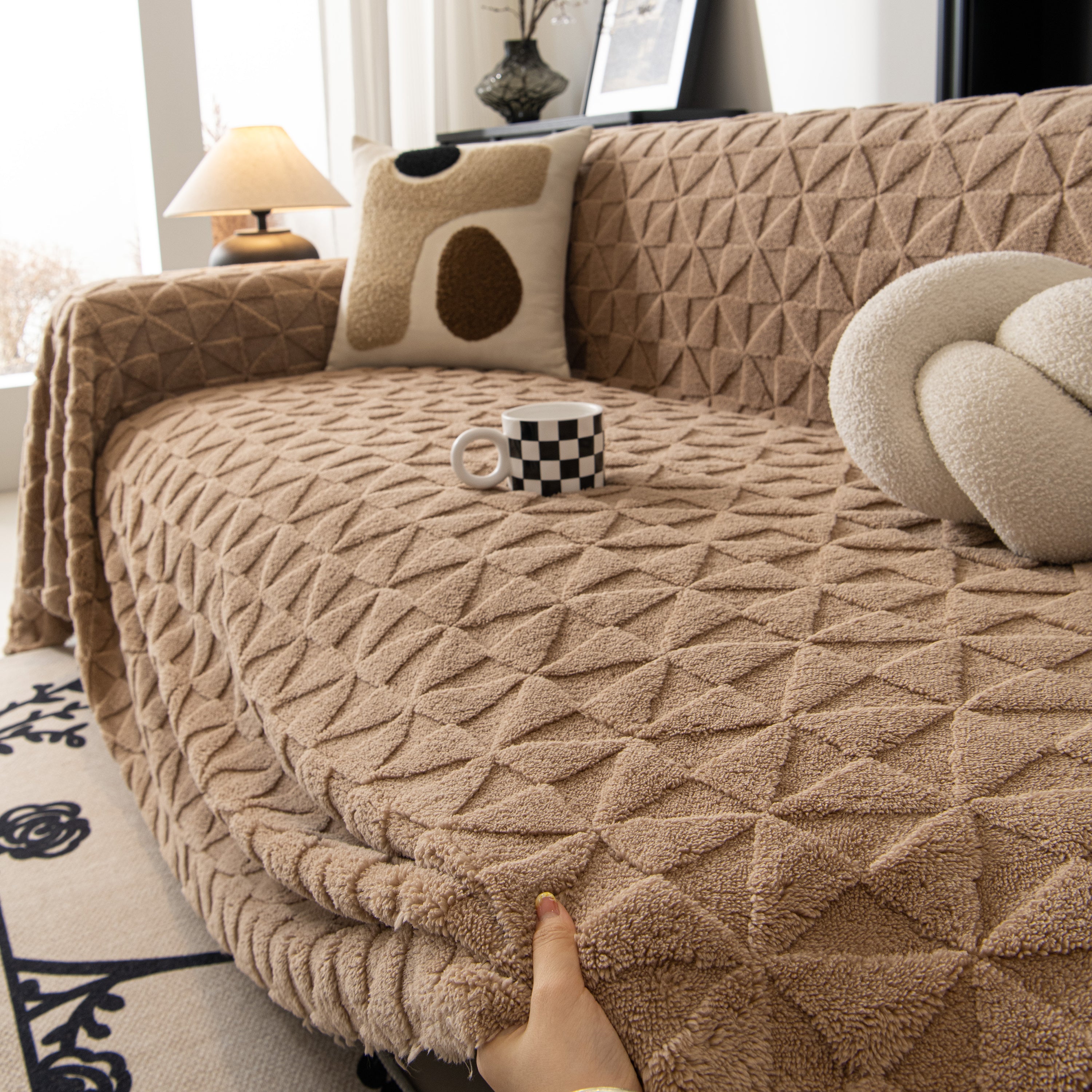 Plush Soft Couch Cover For Sofa And Furniture Lightweight Throw Blankets For Sectional Couch
