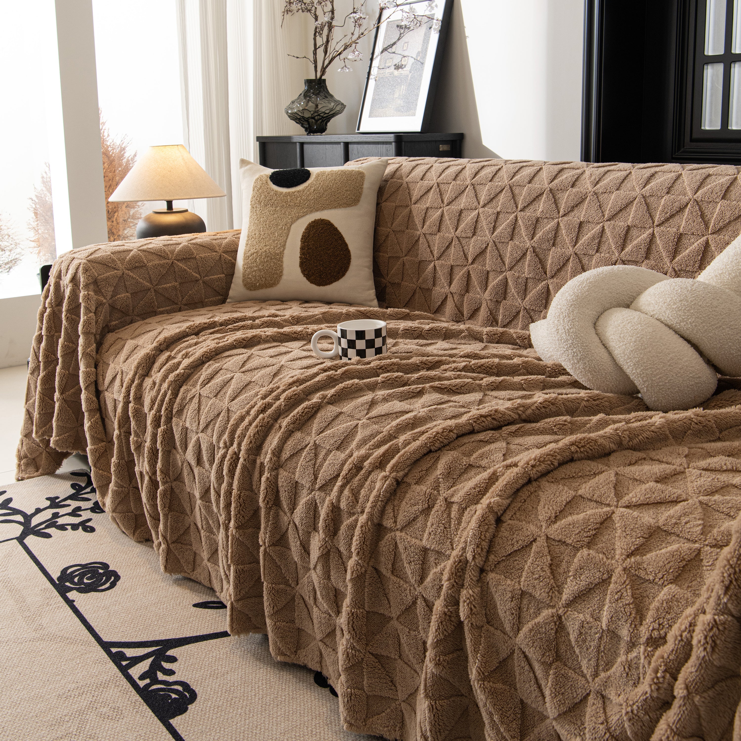 Plush Soft Couch Cover For Sofa And Furniture Lightweight Throw Blankets For Sectional Couch