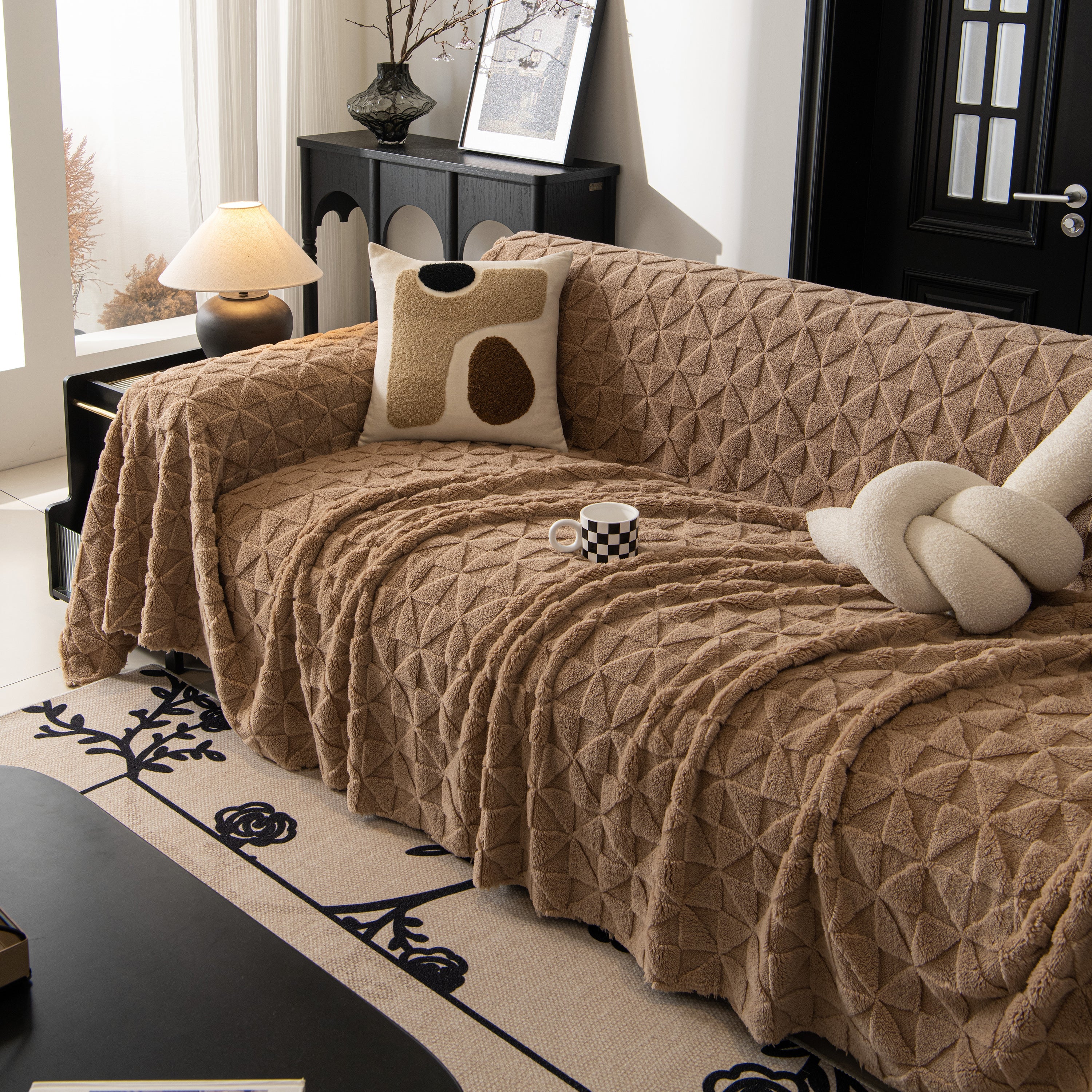 Plush Soft Couch Cover For Sofa And Furniture Lightweight Throw Blankets For Sectional Couch