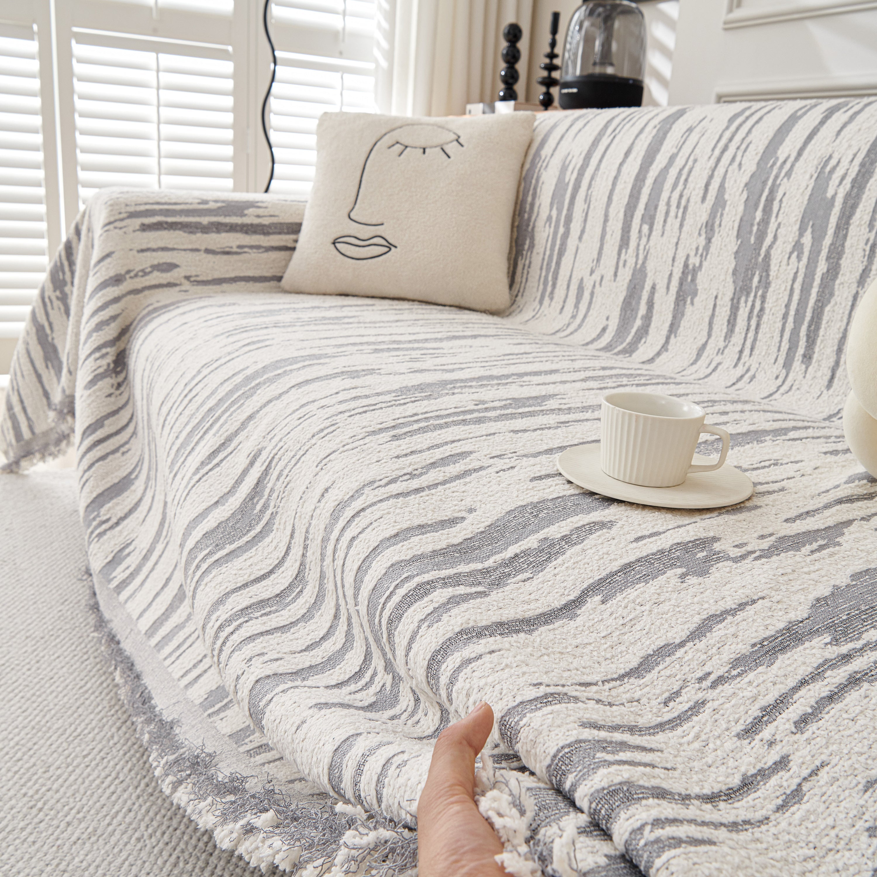 Reversible Sofa Throw Blanket, Couch Cover Sofa Slipcover For Most Shape Sofas