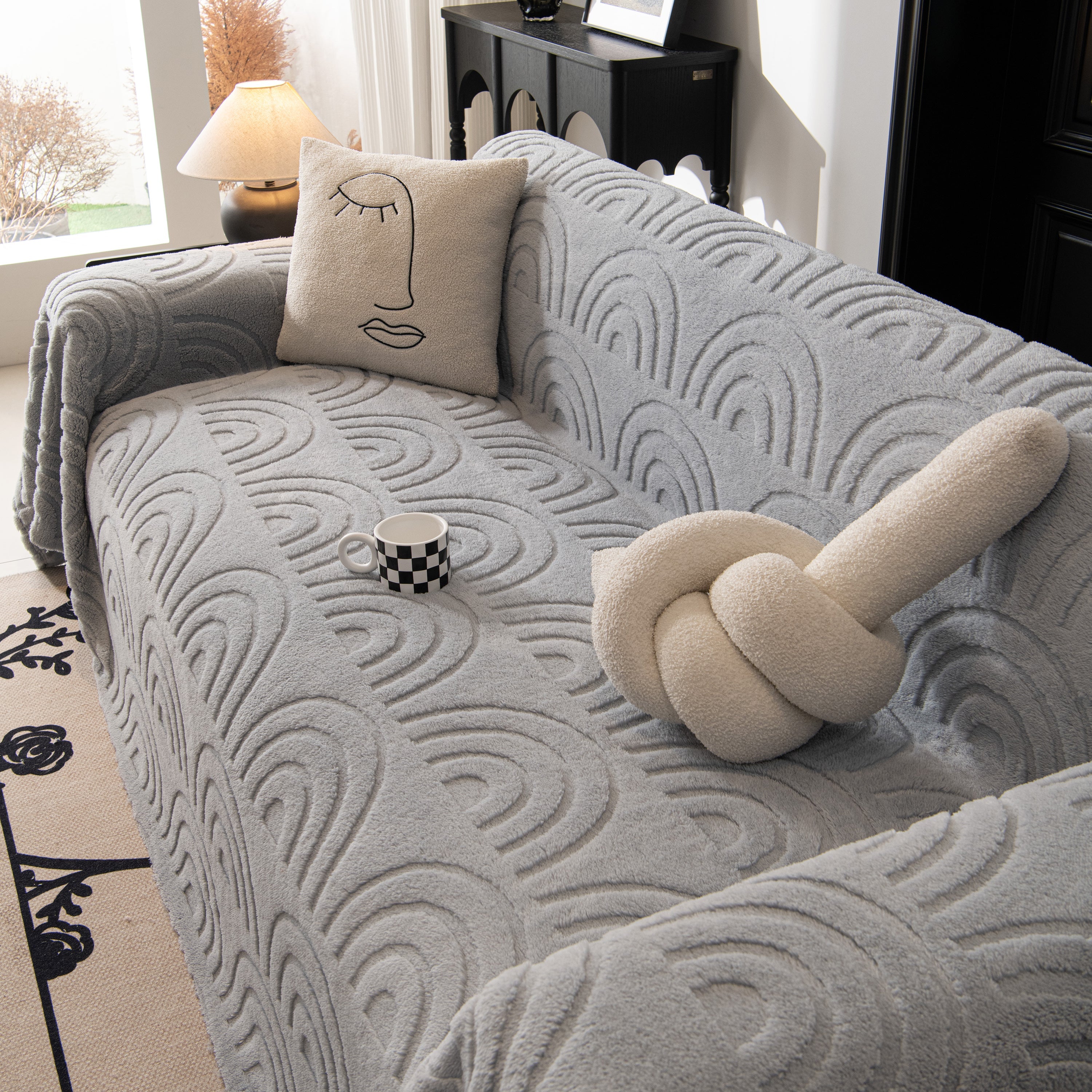 Plush Warm Decor Couch Cover Soft Jacquard Fleece Throw Blankets For Bed Couch Sofa Chair