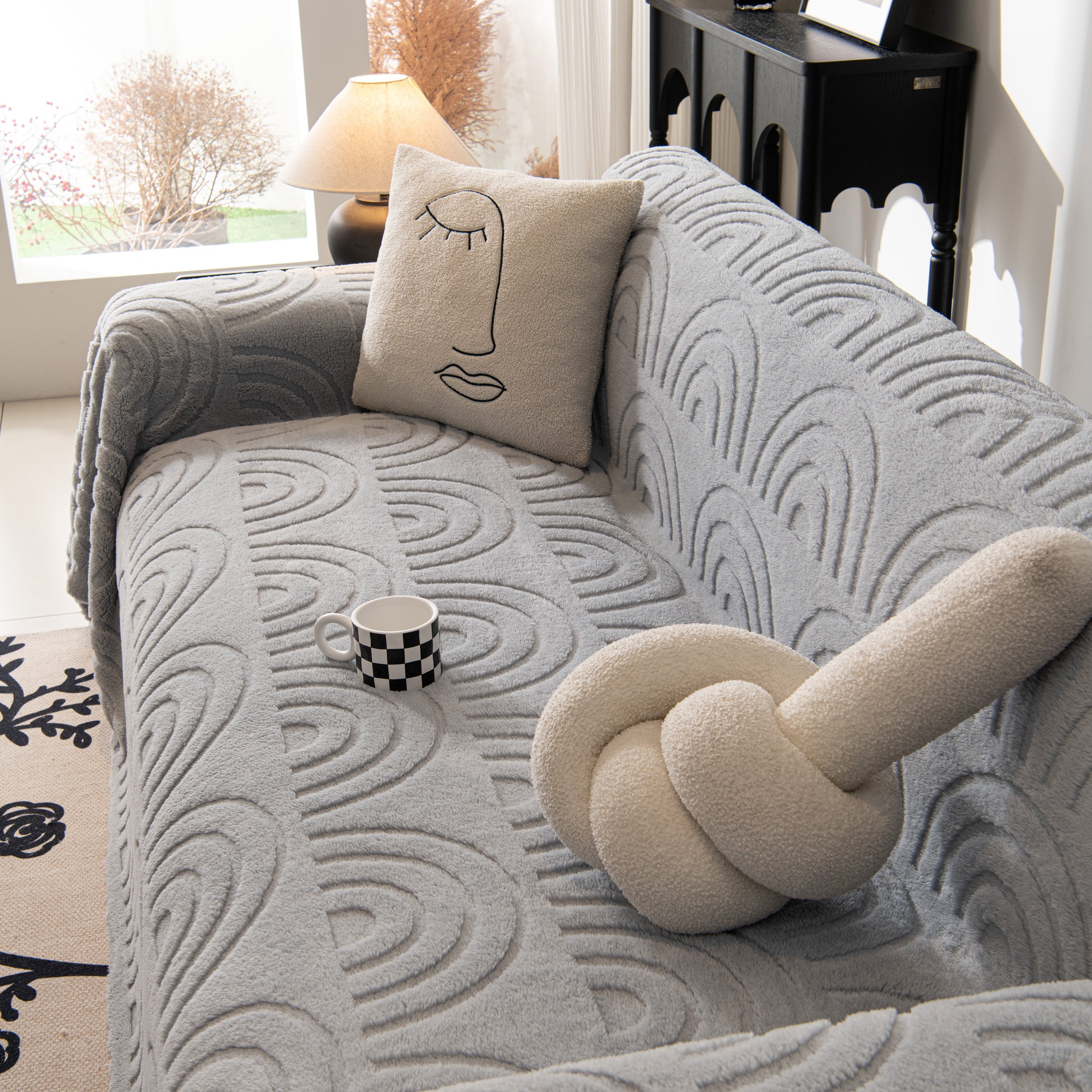 Plush Warm Decor Couch Cover Soft Jacquard Fleece Throw Blankets For Bed Couch Sofa Chair