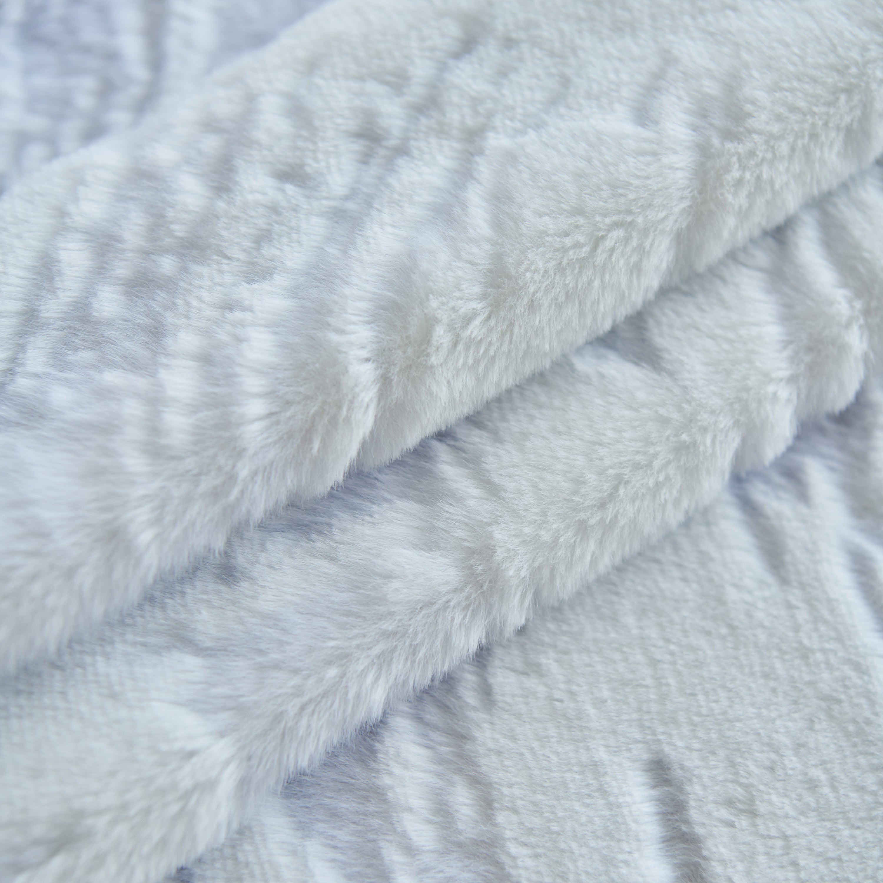 Plush Faux Fur Warm Sofa Cover With Waves Jacquard Textured Throw Blankets For Couch