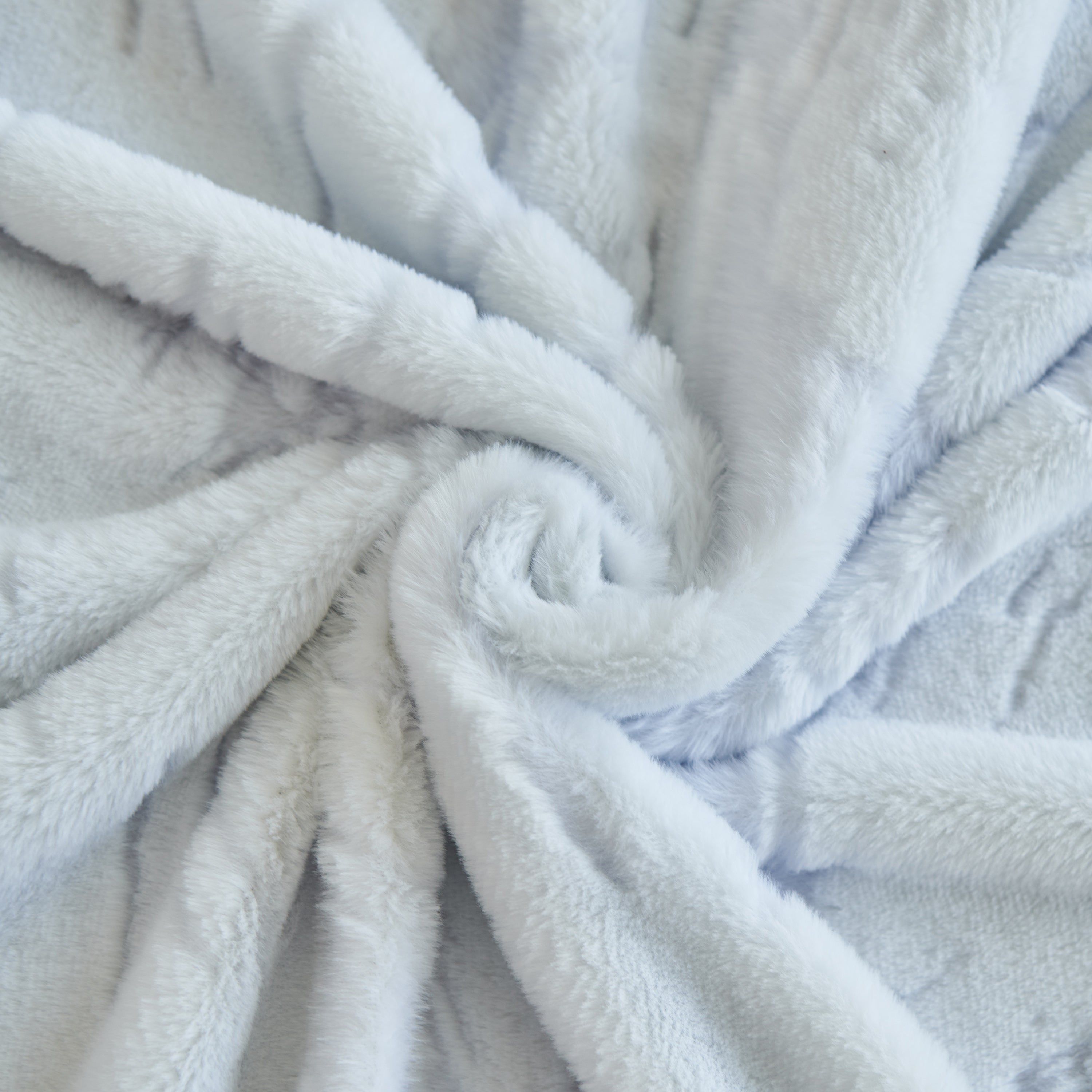 Plush Faux Fur Warm Sofa Cover With Waves Jacquard Textured Throw Blankets For Couch