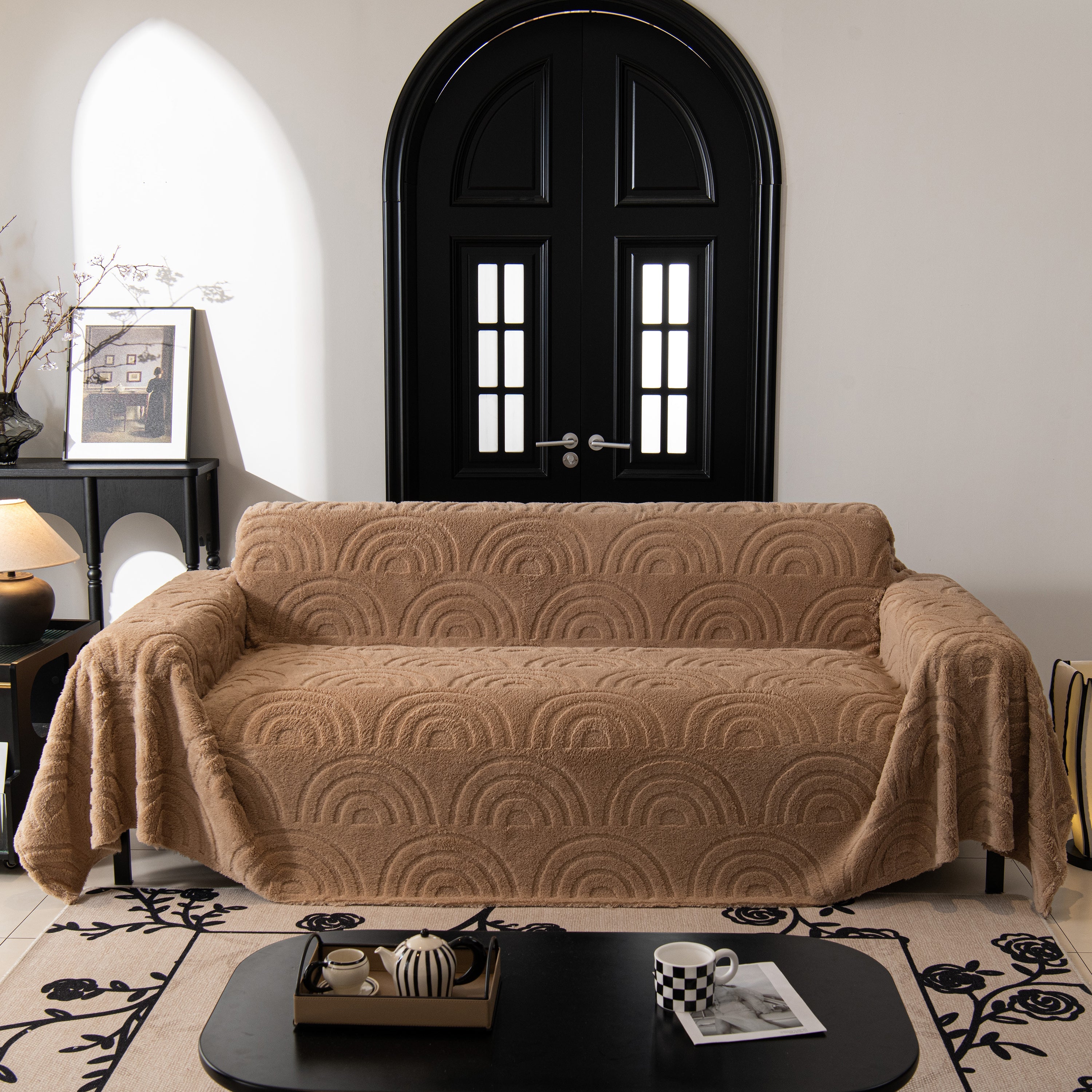 Plush Warm Decor Couch Cover Soft Jacquard Fleece Throw Blankets For Bed Couch Sofa Chair