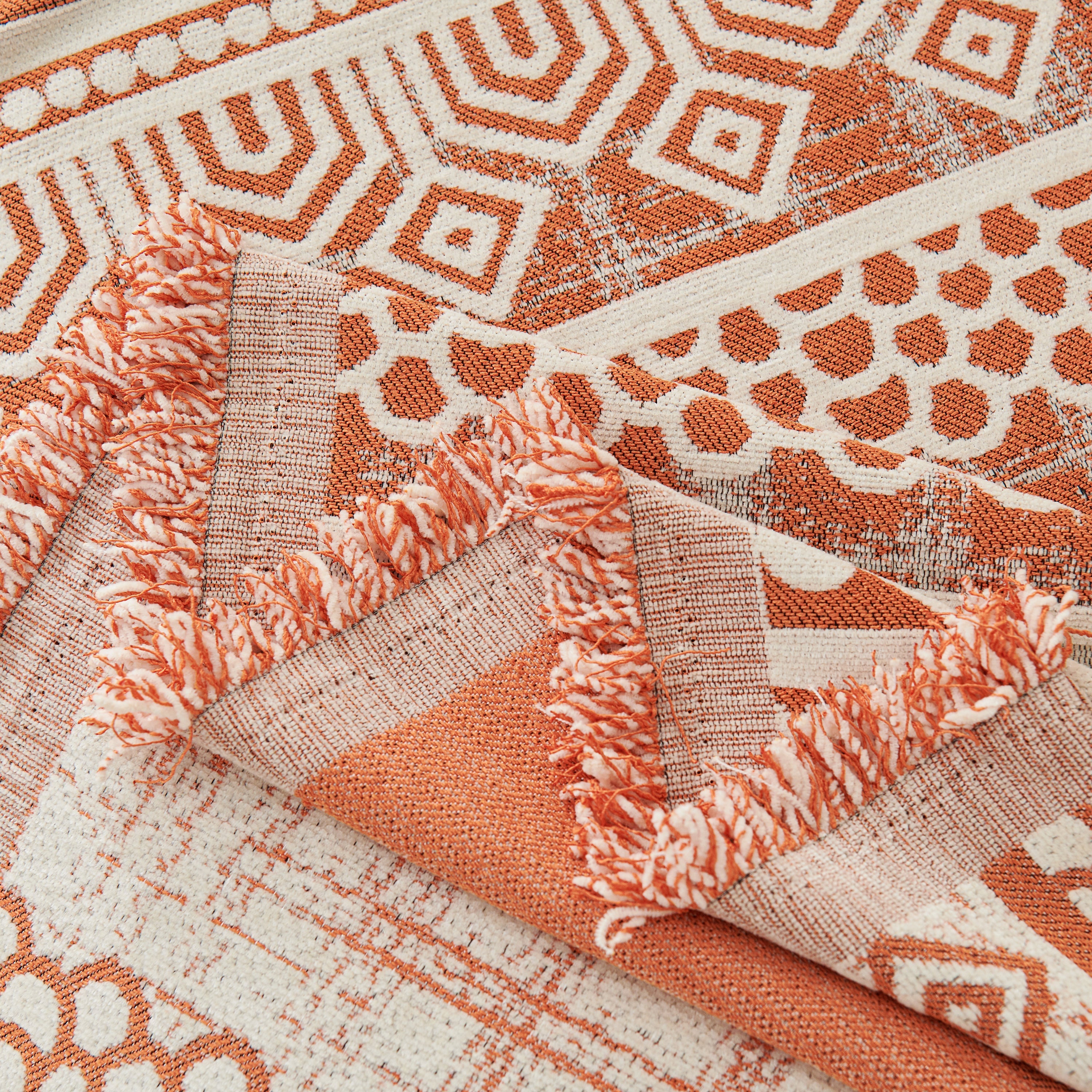 Chenille Sofa Cover Throw Blanket, Boho Geometric Scratch Proof Couch Protector