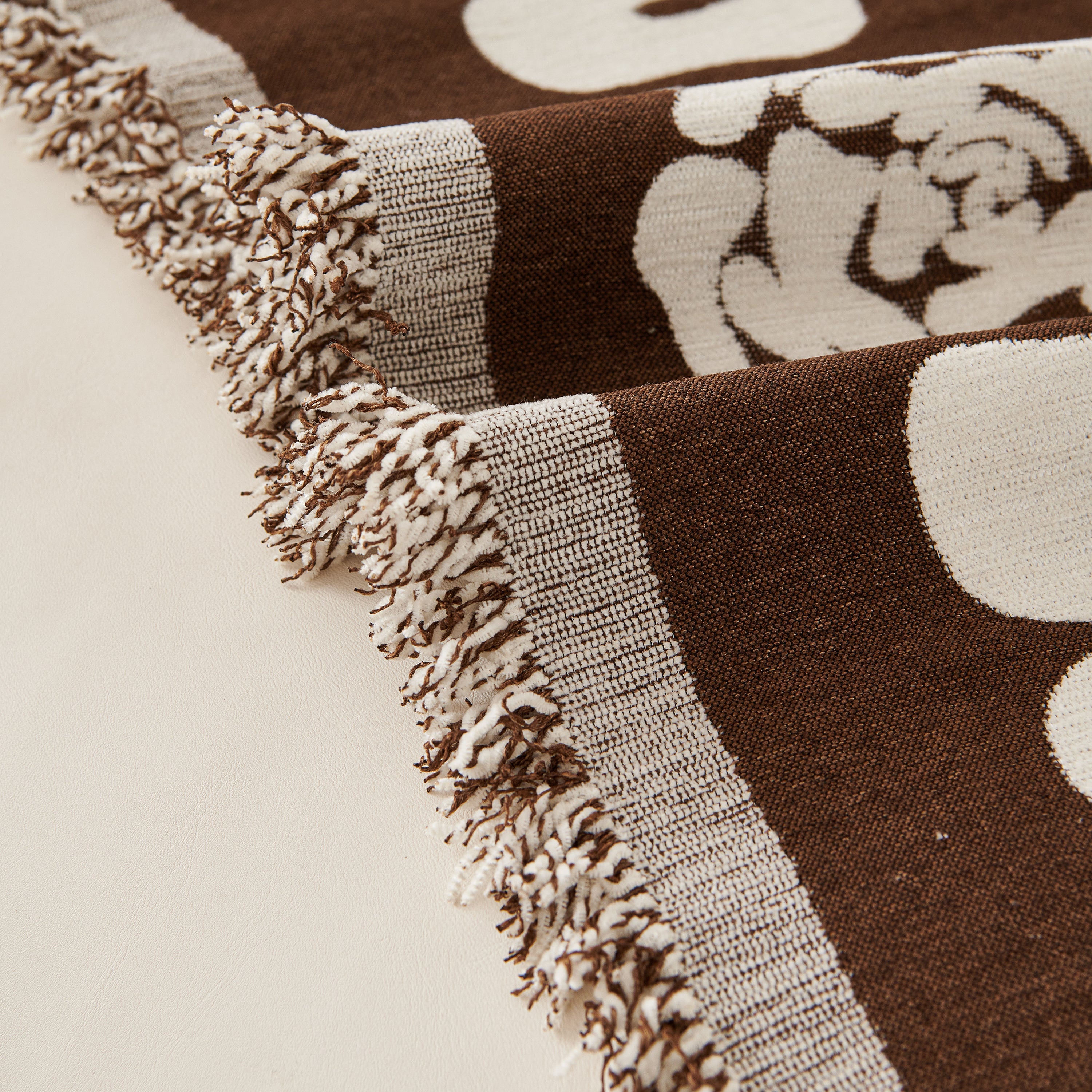 Chenille Houndstooth Sofa Throw Cover, Scratch Proof Cozy Throw Blankets For Couch