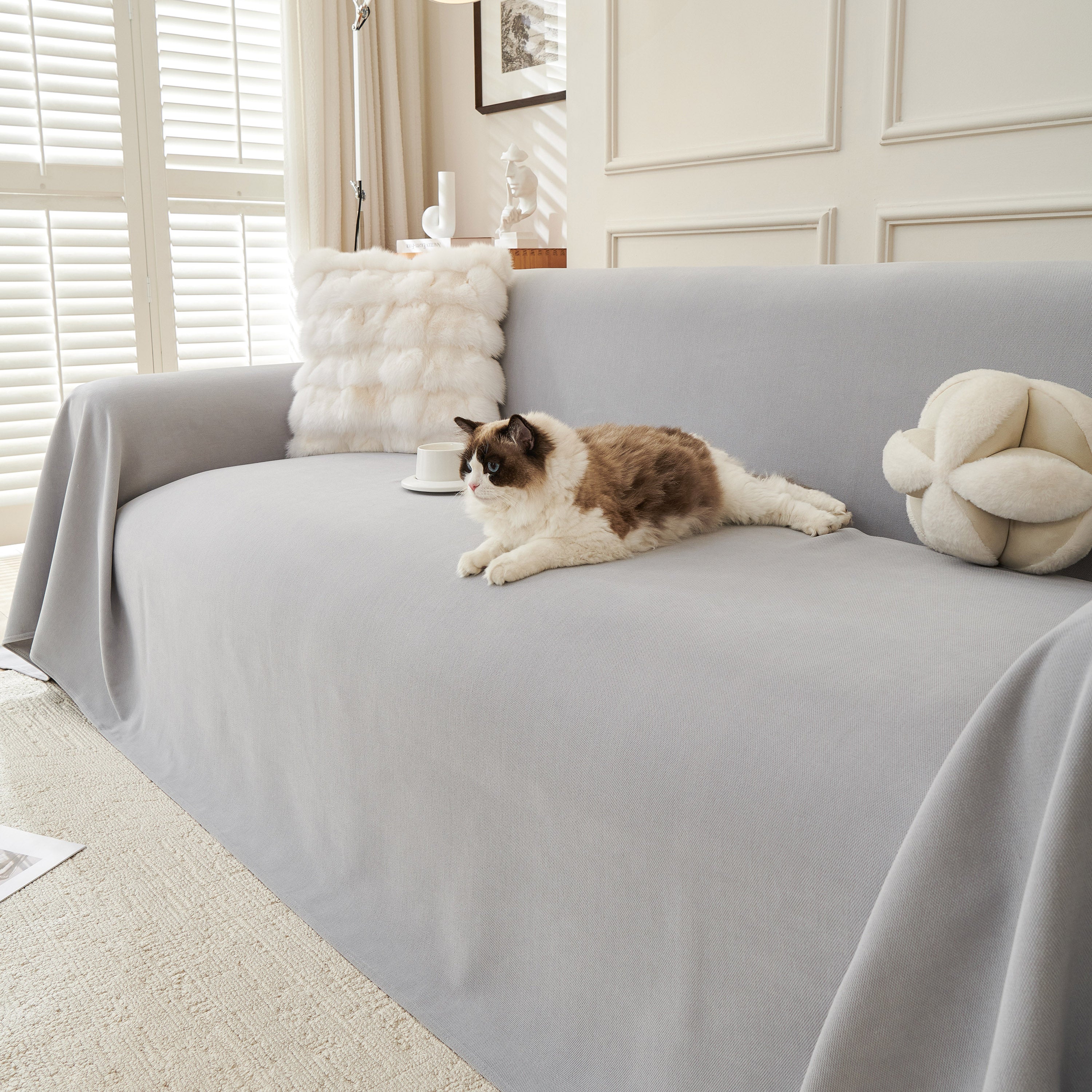 Waterproof Scratch Proof Sofa Protector Throw Blanket, Couch Cover For Pets & Kids