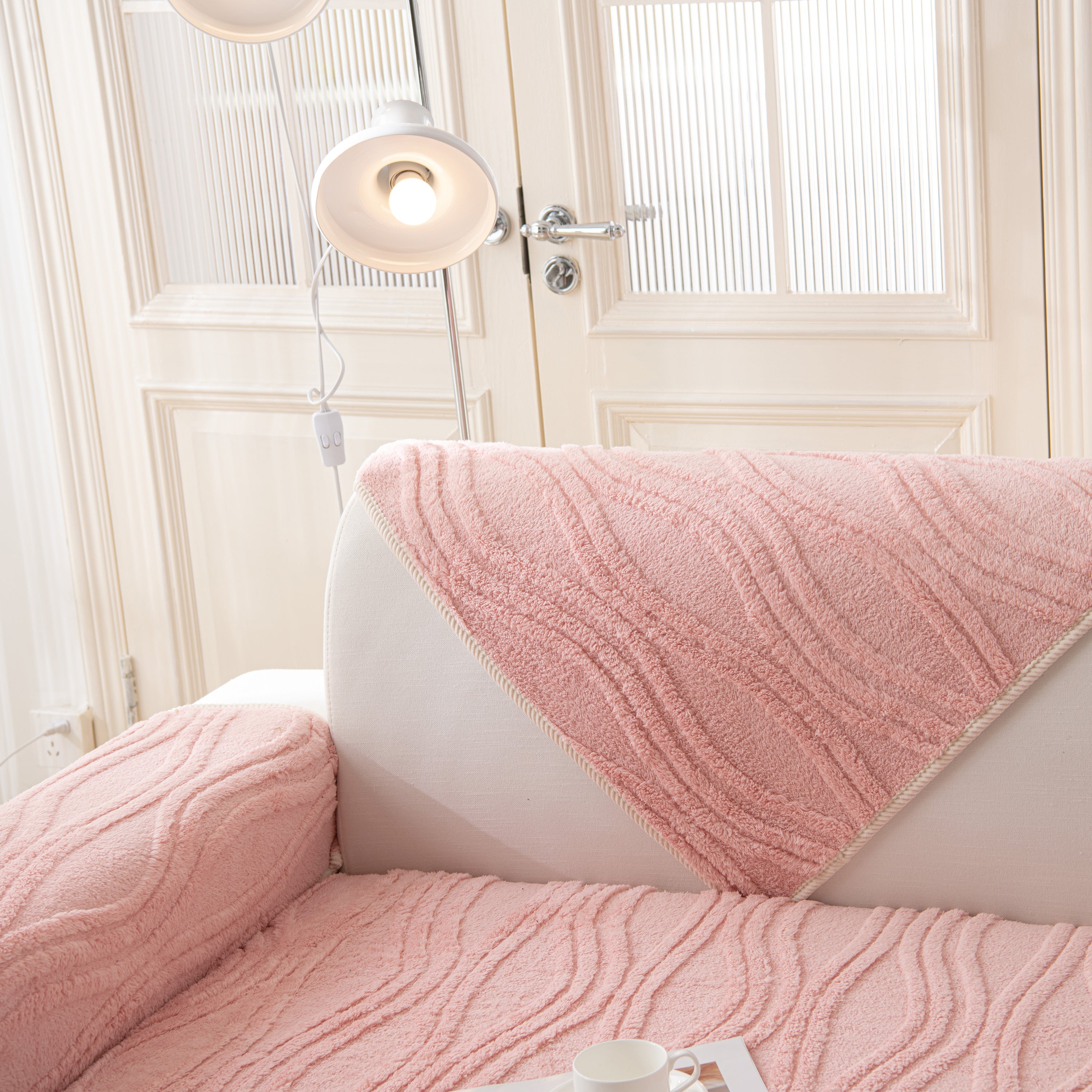 Winter Thickened Non-slip Blanket, Three-dimensional Embossed Cotton Velvet Sofa Cover
