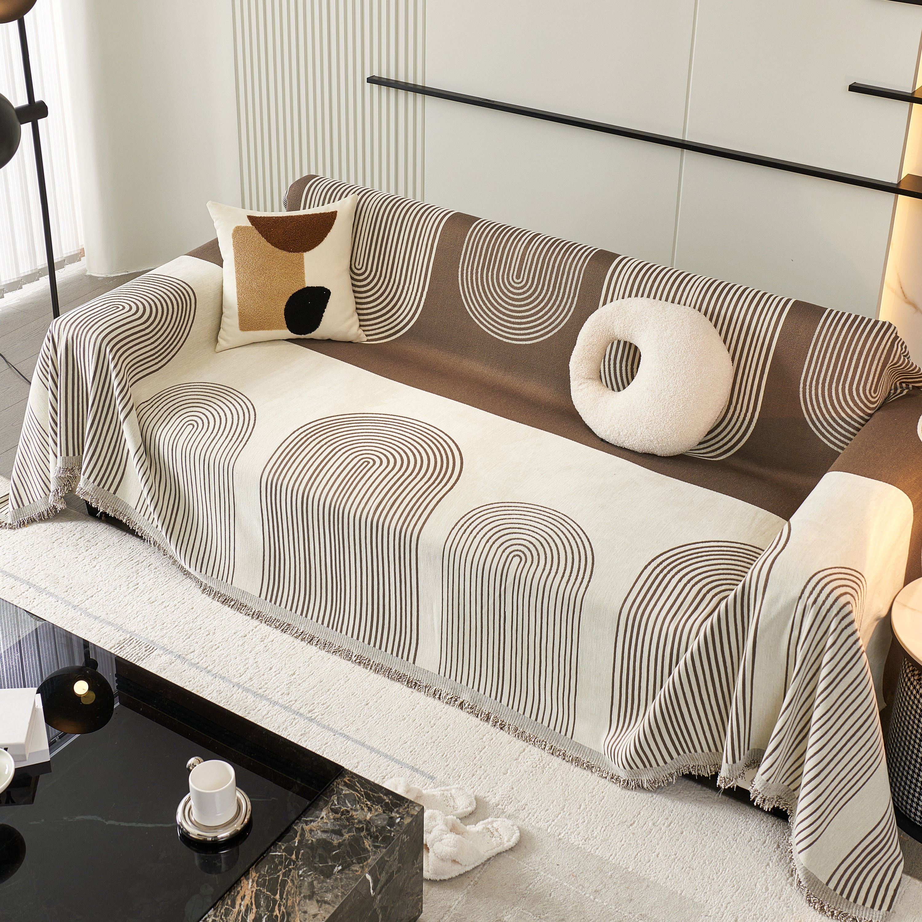 Oversized Sofa Throw Blanket, Couch Protector Throw For Stylish Home Protection