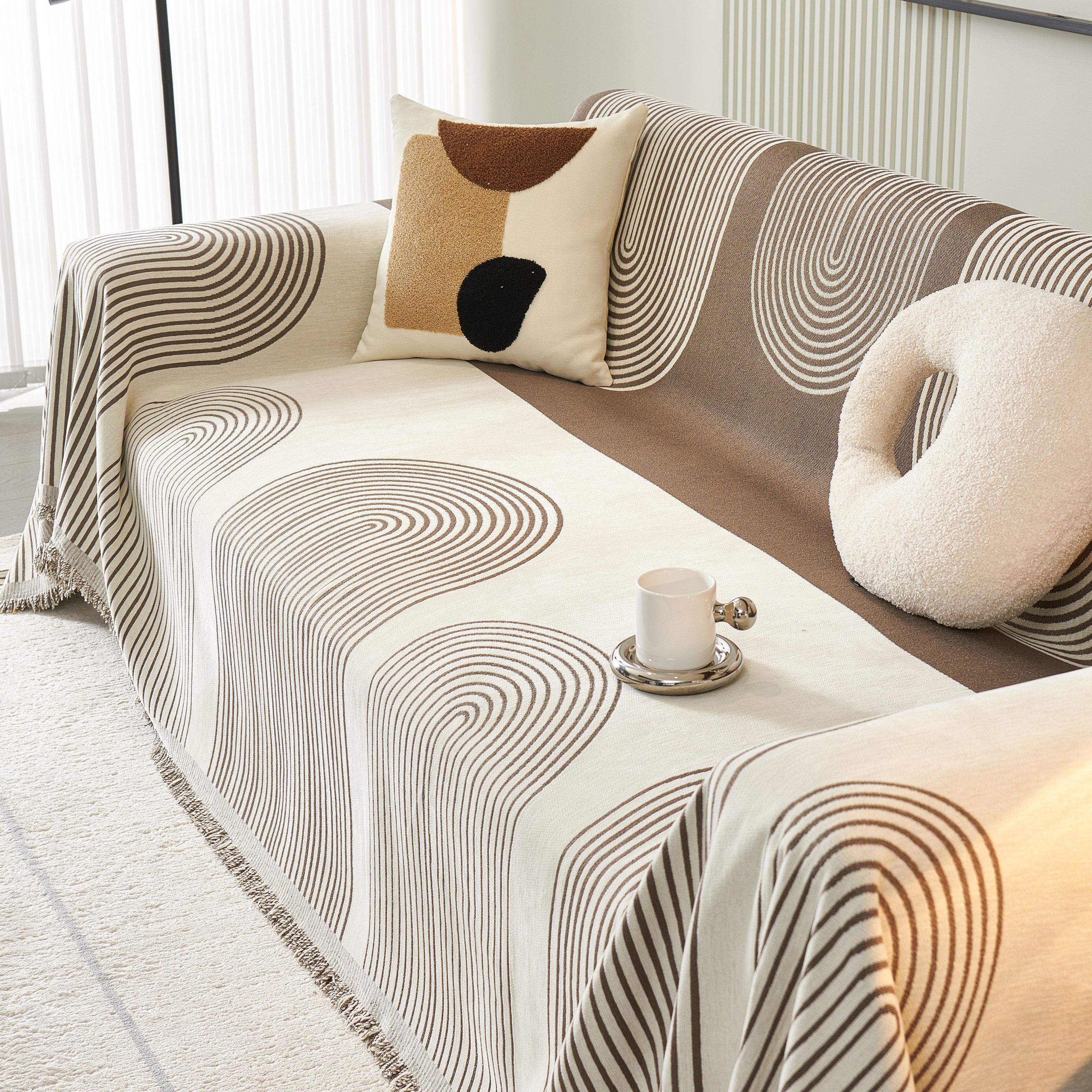 Oversized Sofa Throw Blanket, Couch Protector Throw For Stylish Home Protection
