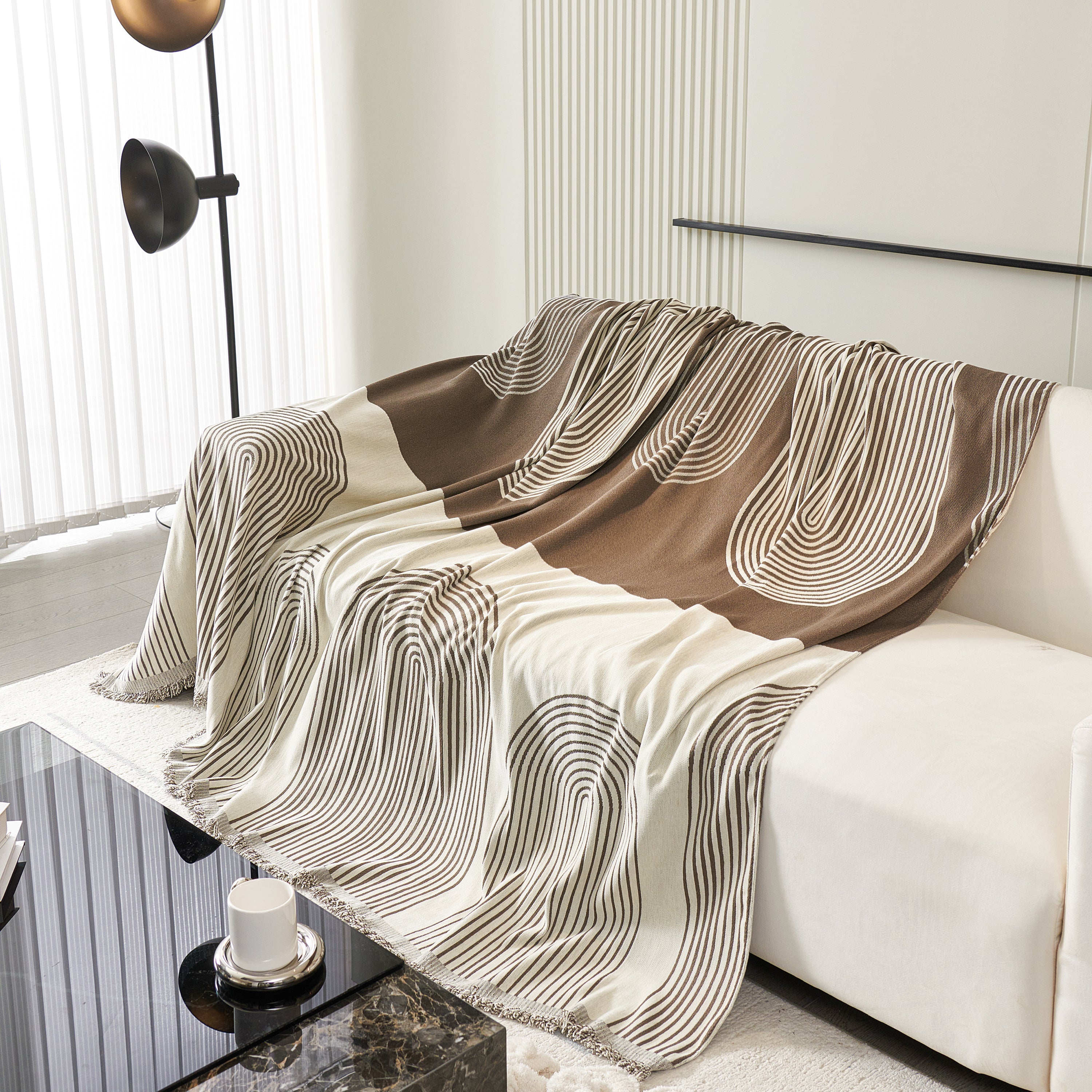 Oversized Sofa Throw Blanket, Couch Protector Throw For Stylish Home Protection