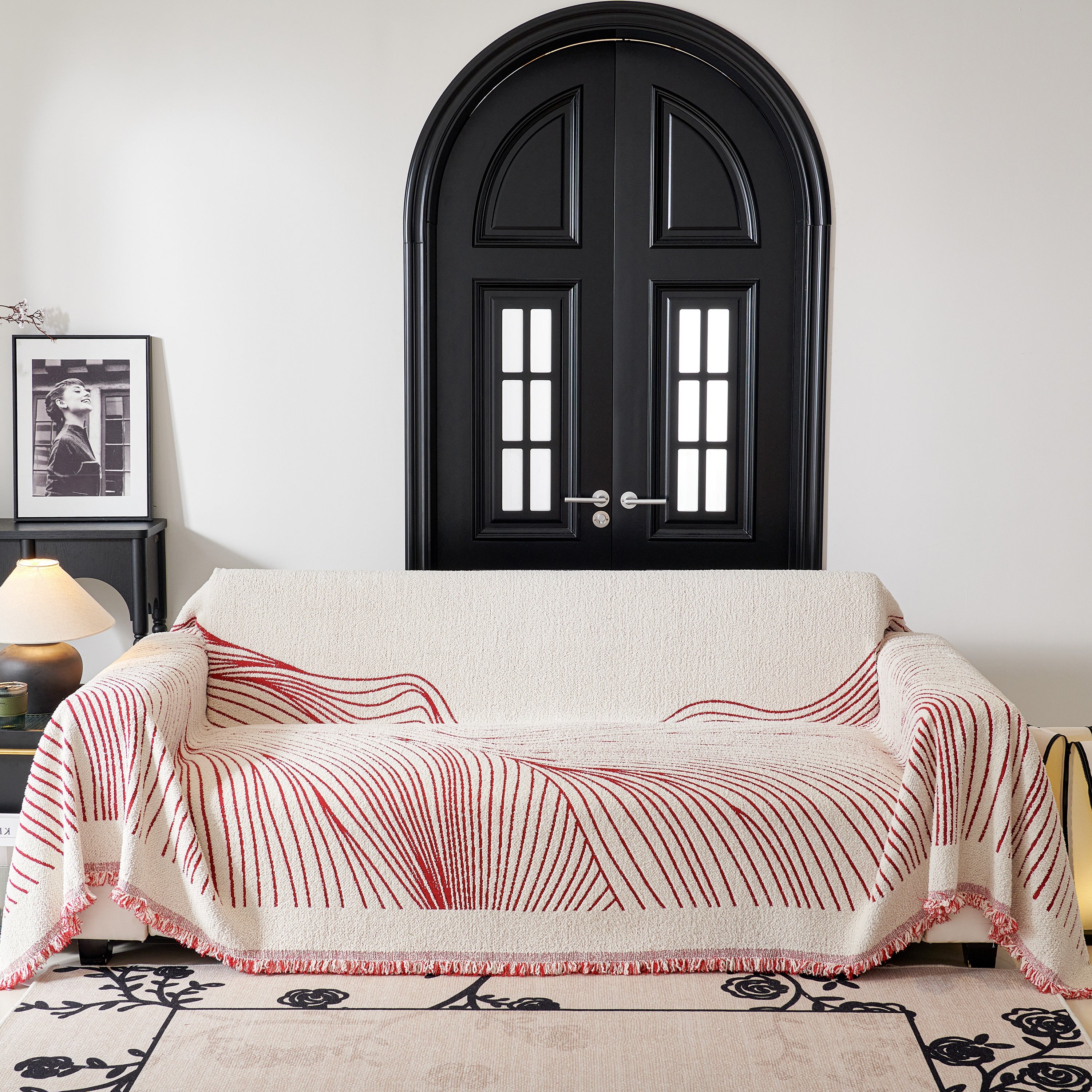 Cozy Striped Sofa Throw Blanket L Shaped Sectional Couch Covers Luxury Throws For Sofas