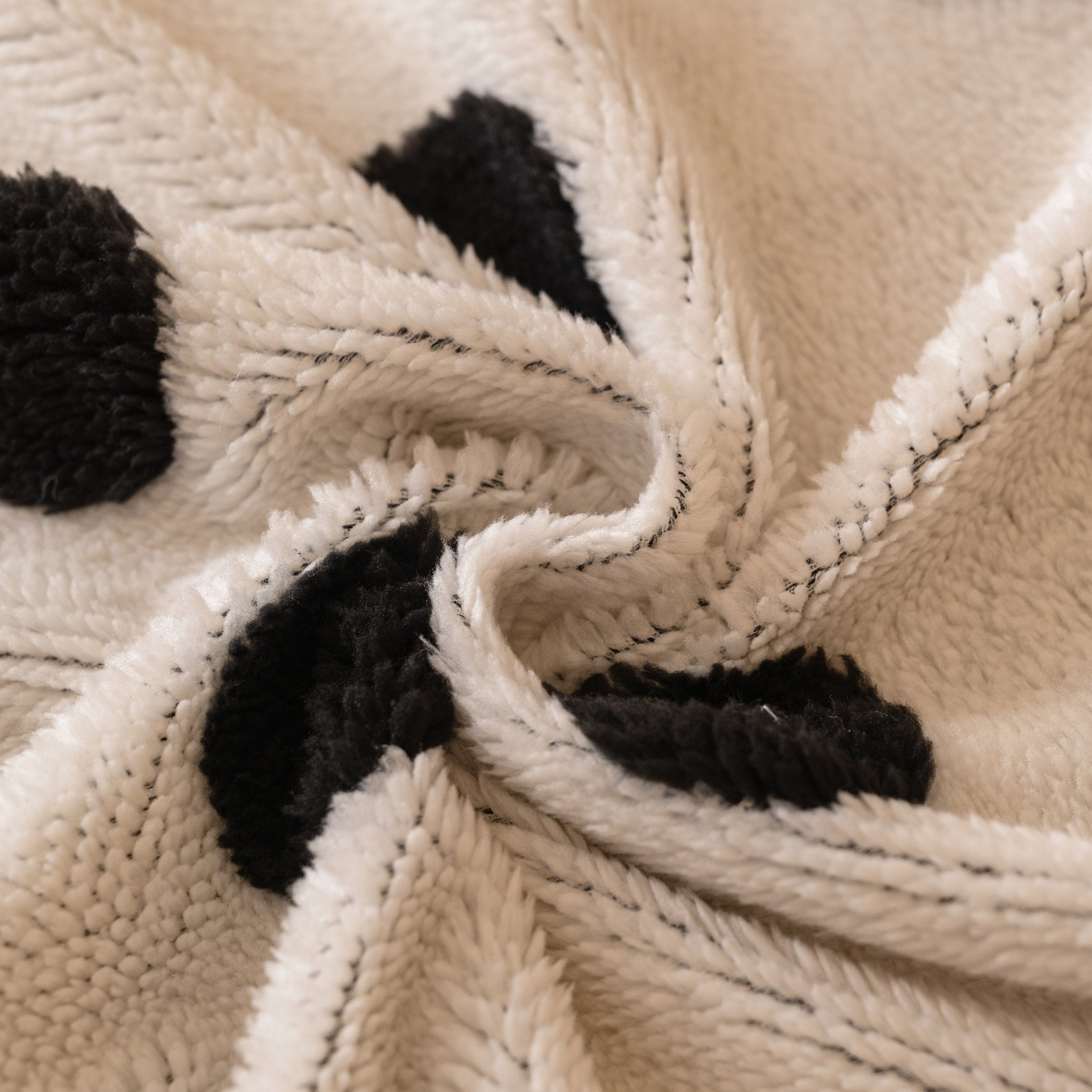 Plush Fleece Sofa Cover Throw, Soft Textured Polka Dot Couch Protector Blanket For Pets
