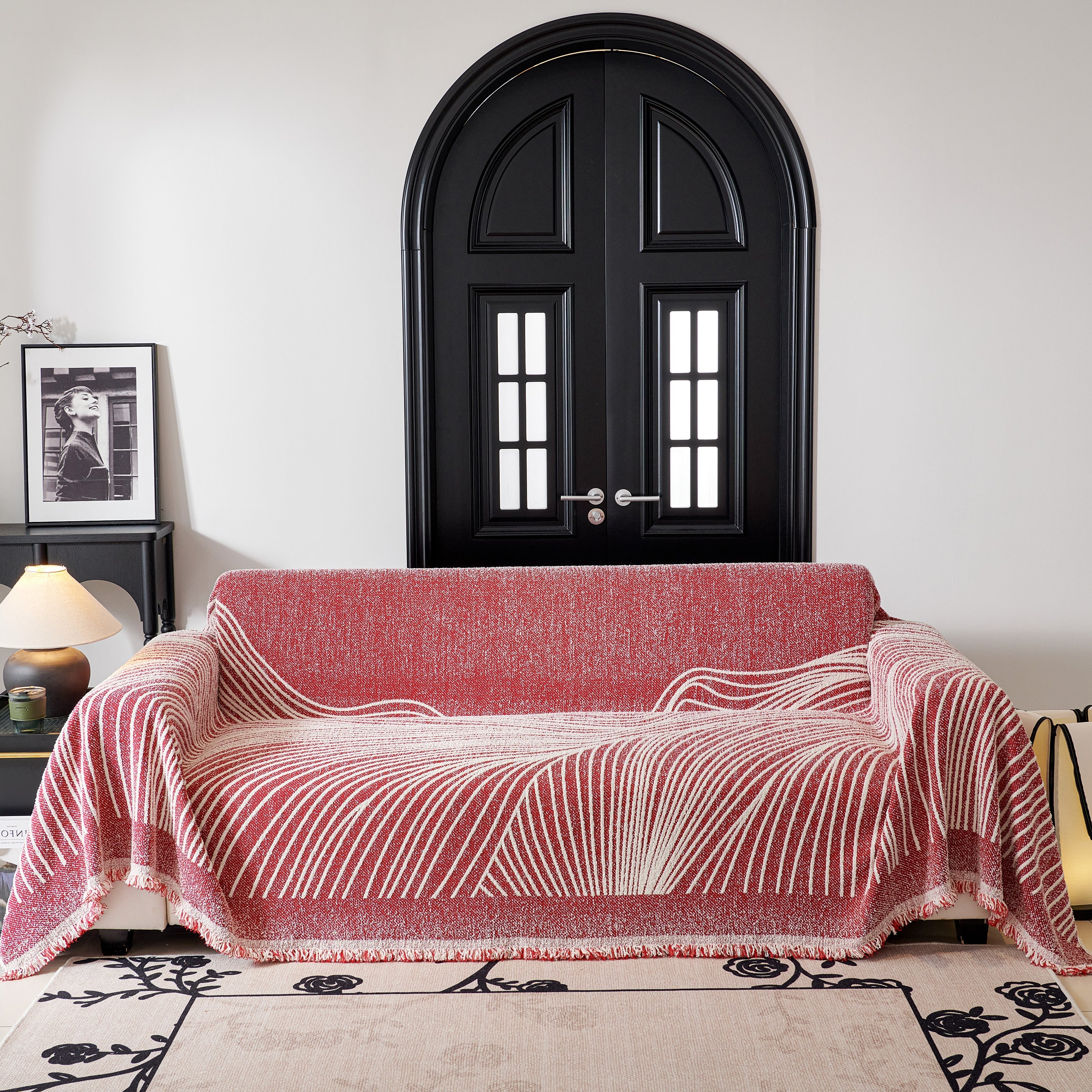 Cozy Striped Sofa Throw Blanket L Shaped Sectional Couch Covers Luxury Throws For Sofas