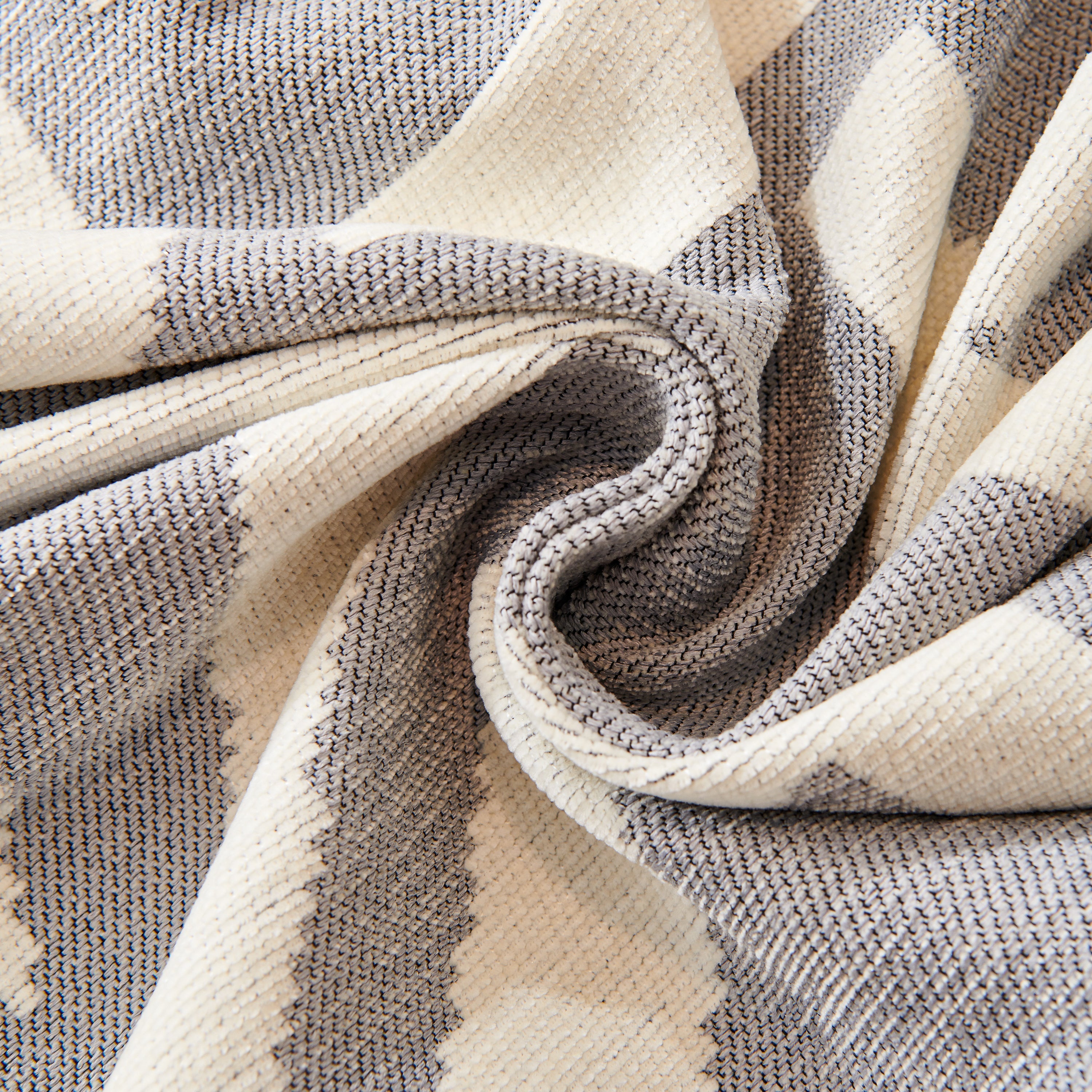Chenille Geometric Sofa Throw Blanket, Boho Washable Furniture Throw Covers For Sofa