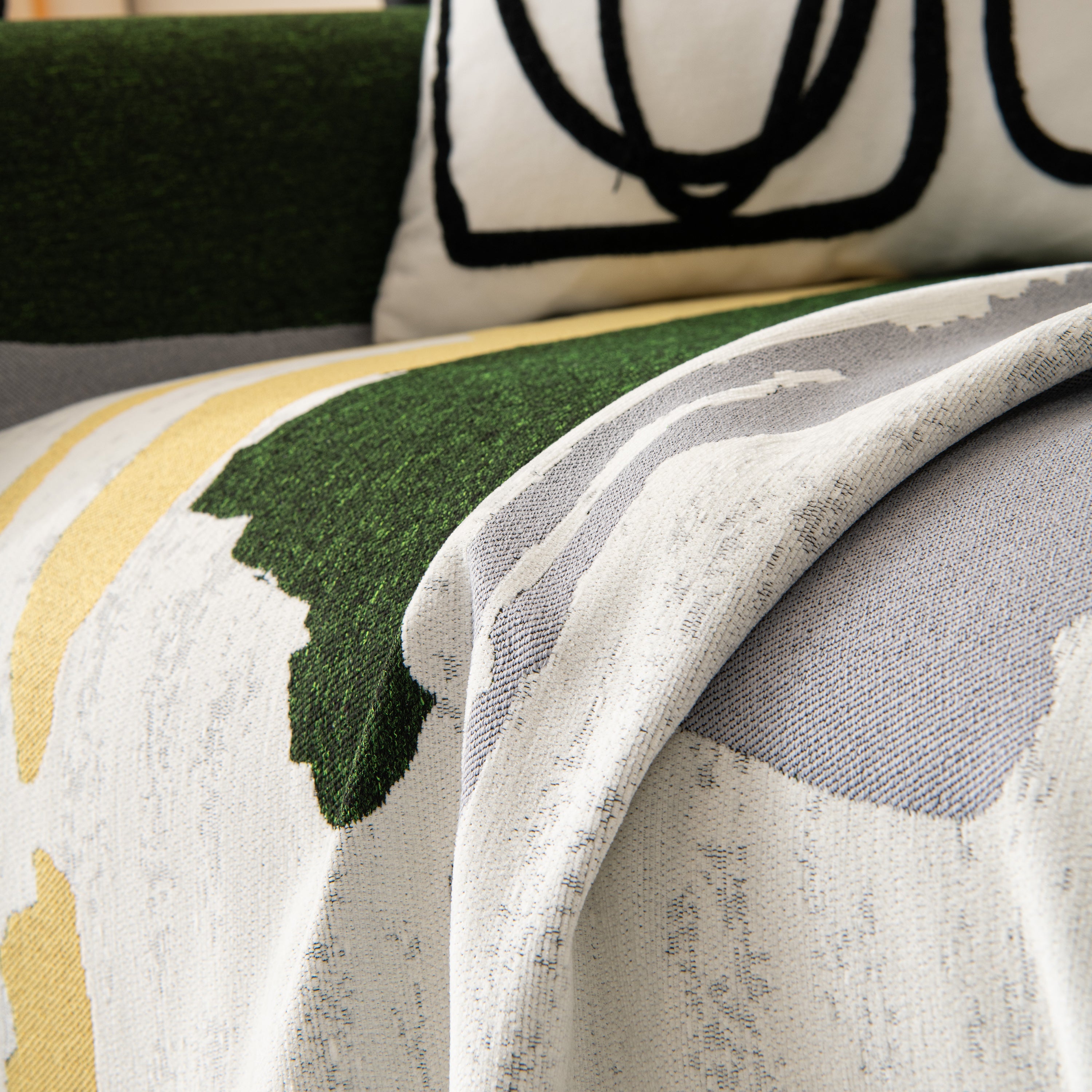 Colorful Chenille Sofa Throw Cover, Fashionable Soft Washable Couch Protector, Sectional Sofa Covers