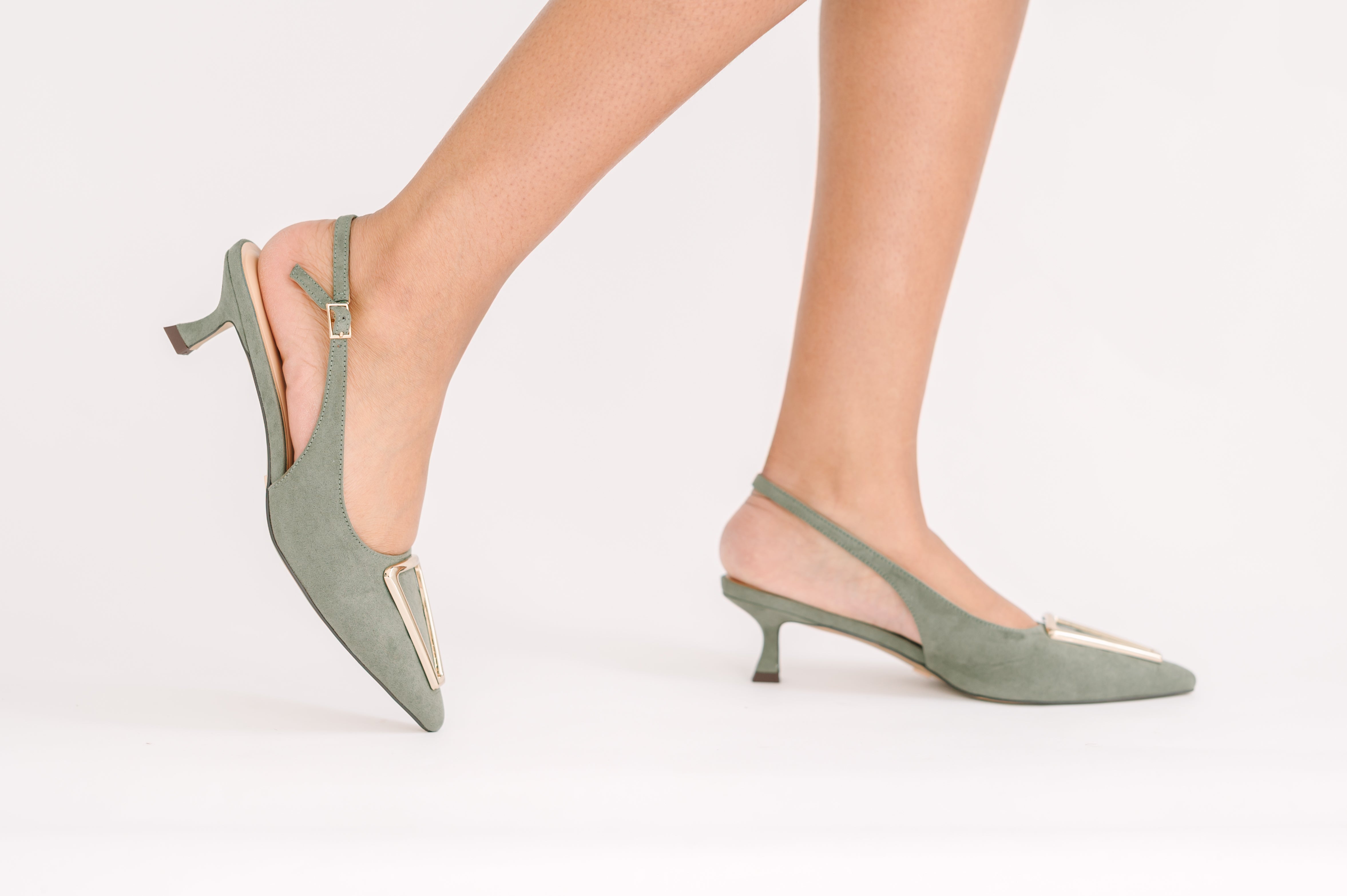 Cecilia Slingback Green | Extended Sizing Only