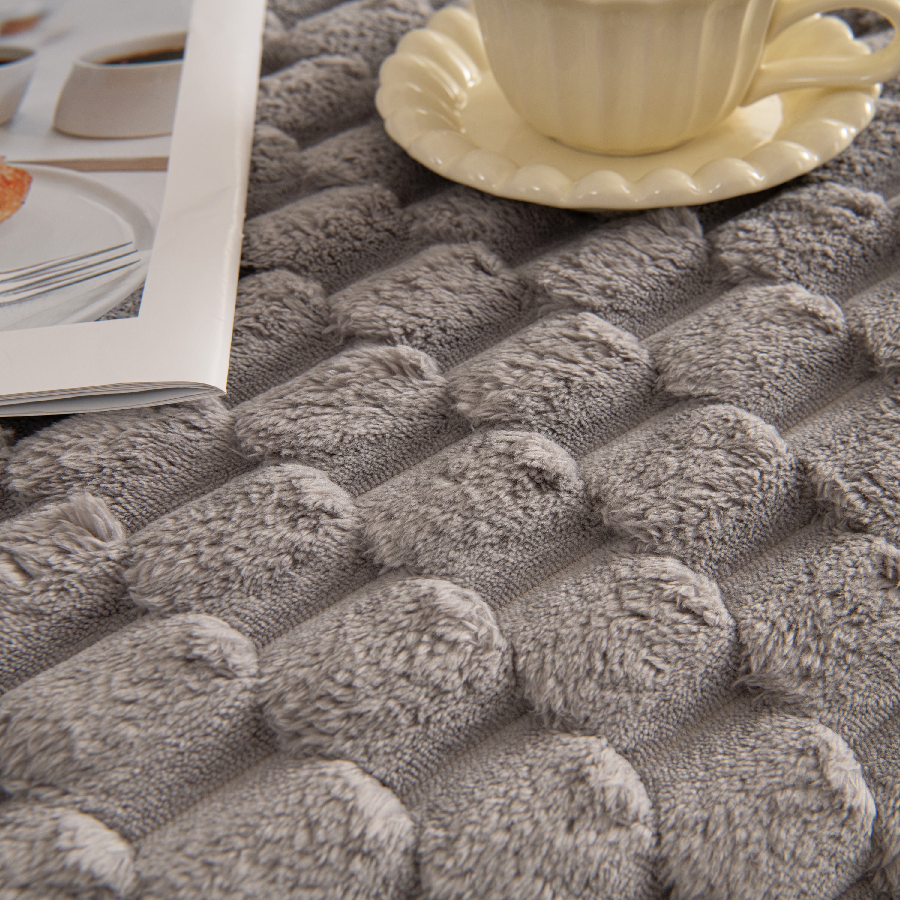 Thick Plush Faux Fur Couch Cover Blanket Warm Fuzzy Blanket Couch Protector For Winter