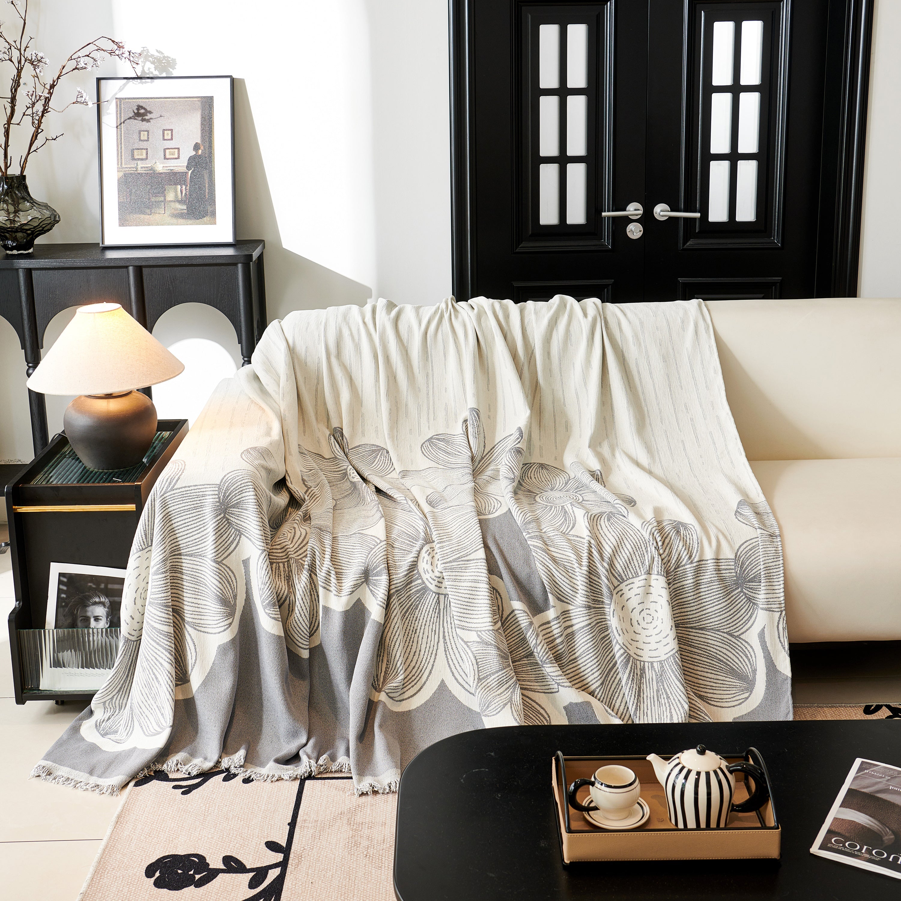 Floral Sofa Slipcovers Reversible Sofa Throw Covers With Tassels Pretty Furniture Covers For Sofas