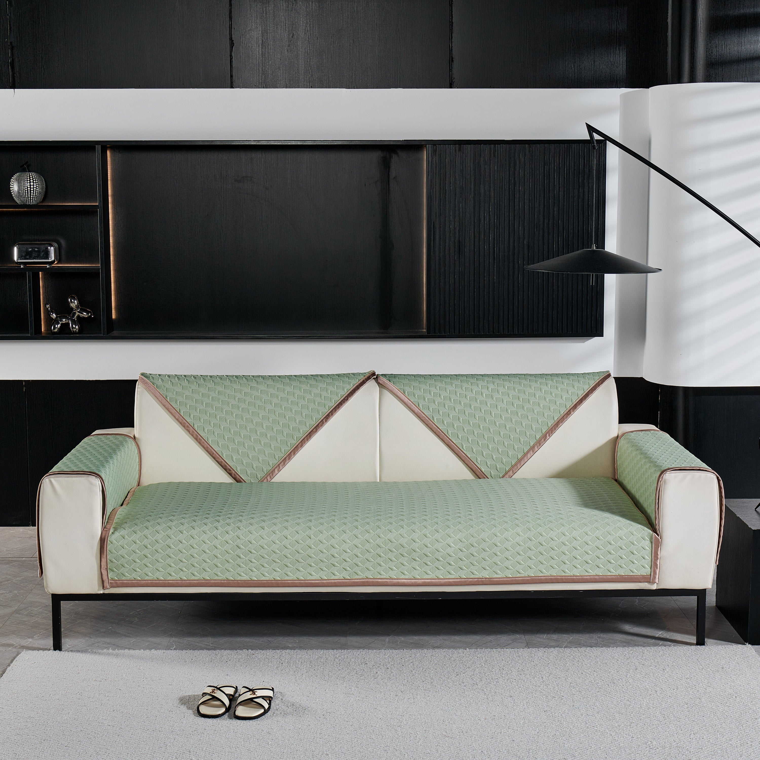Geometric 3d Sofa Cover, Non-slip Couch Protector For Seat, Backrest & Armrest