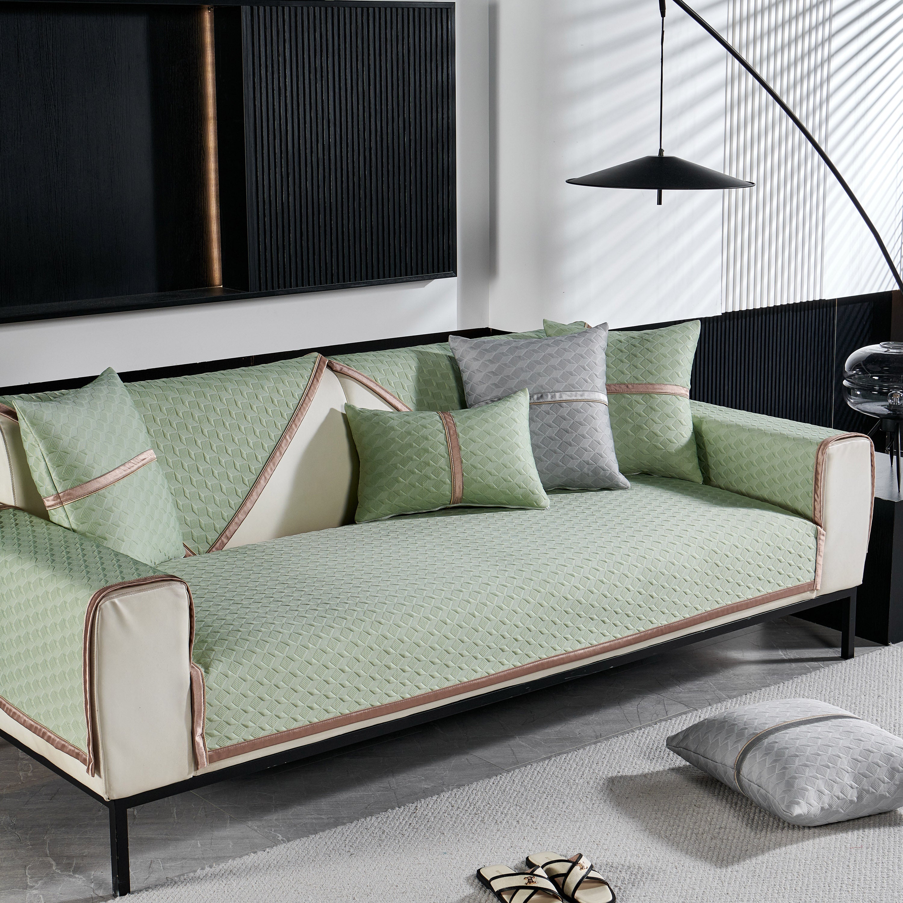 Geometric 3d Sofa Cover, Non-slip Couch Protector For Seat, Backrest & Armrest