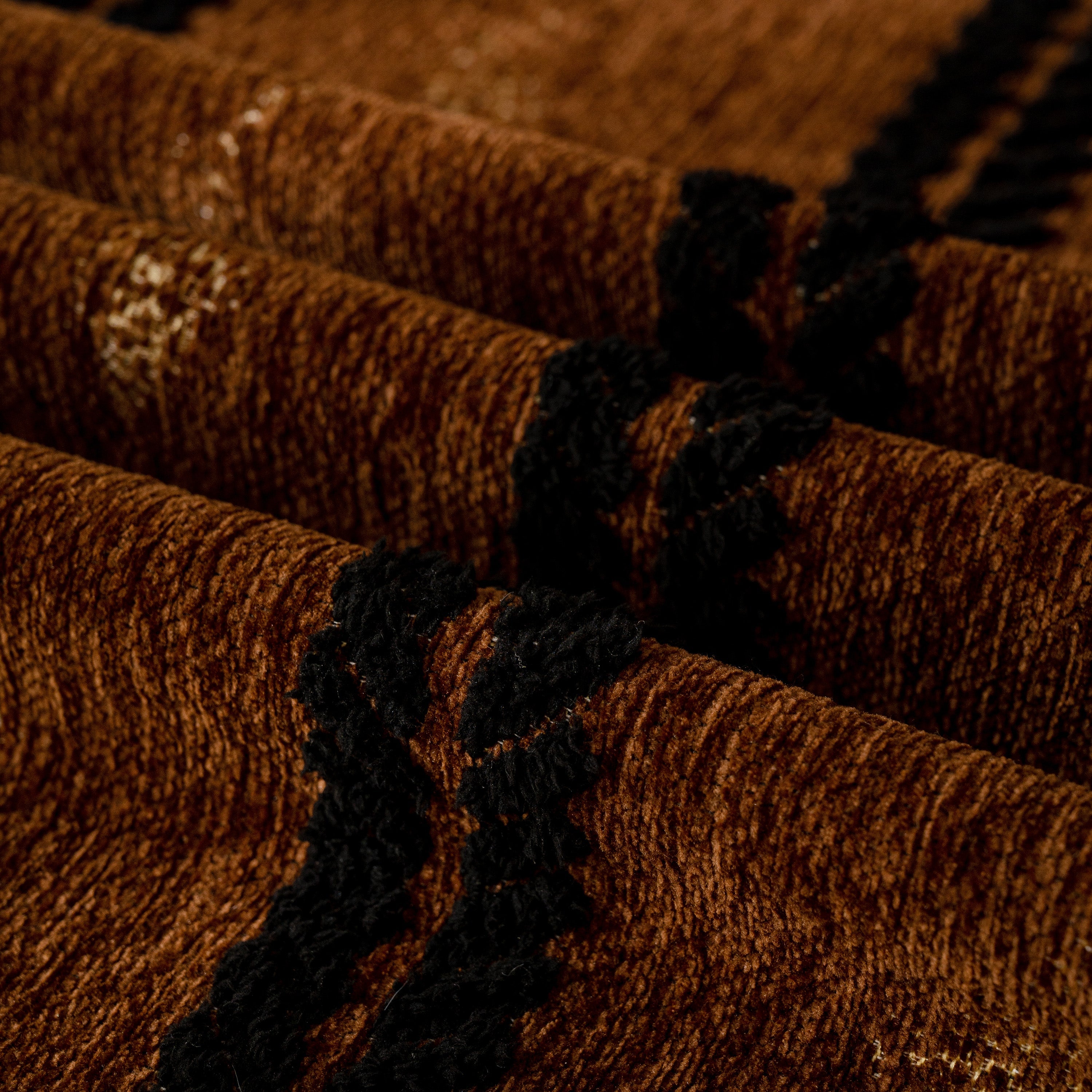 Boho Couch Throw Blanket With Textured Stripes, Sofa Cover For Living Room Decor