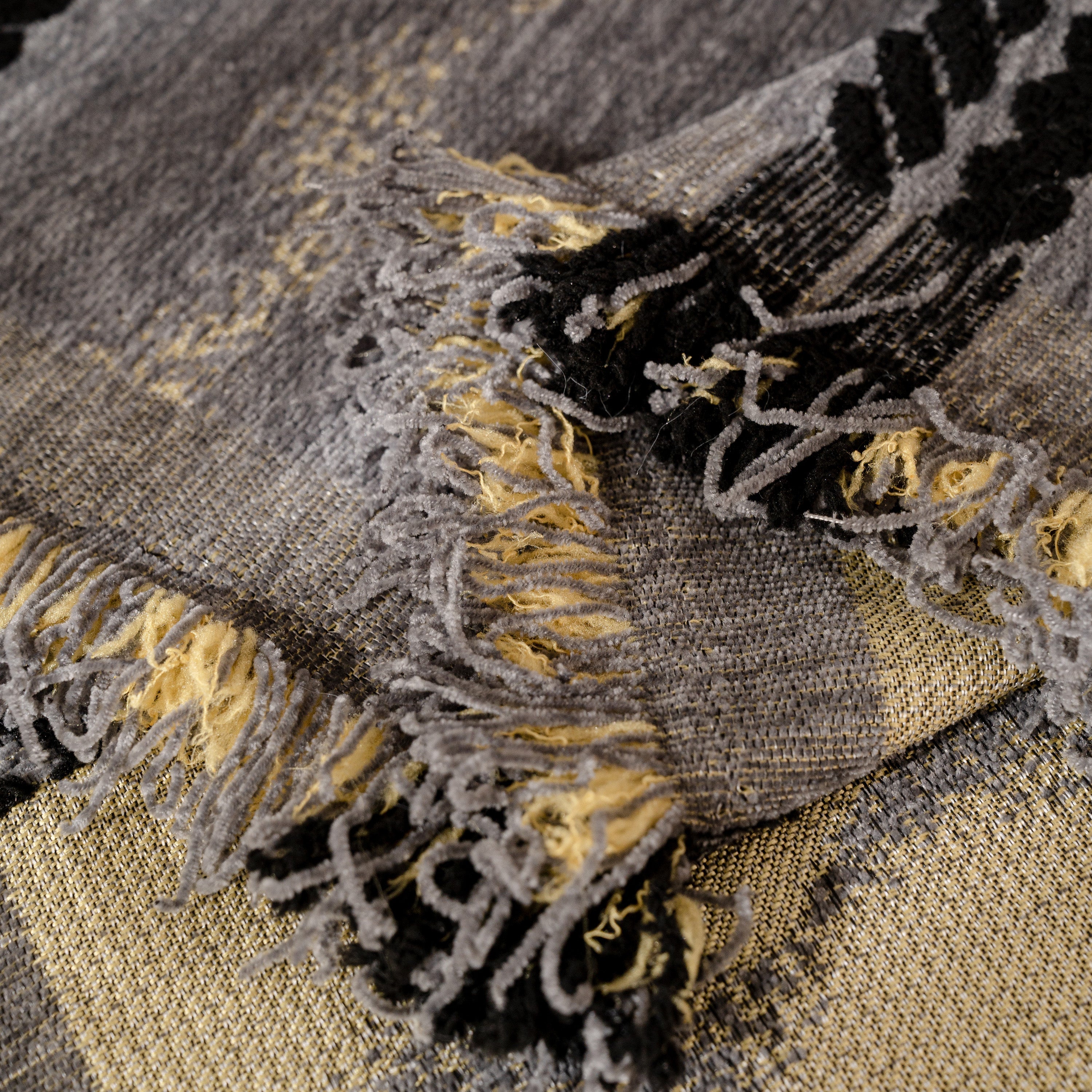 Boho Couch Throw Blanket With Textured Stripes, Sofa Cover For Living Room Decor