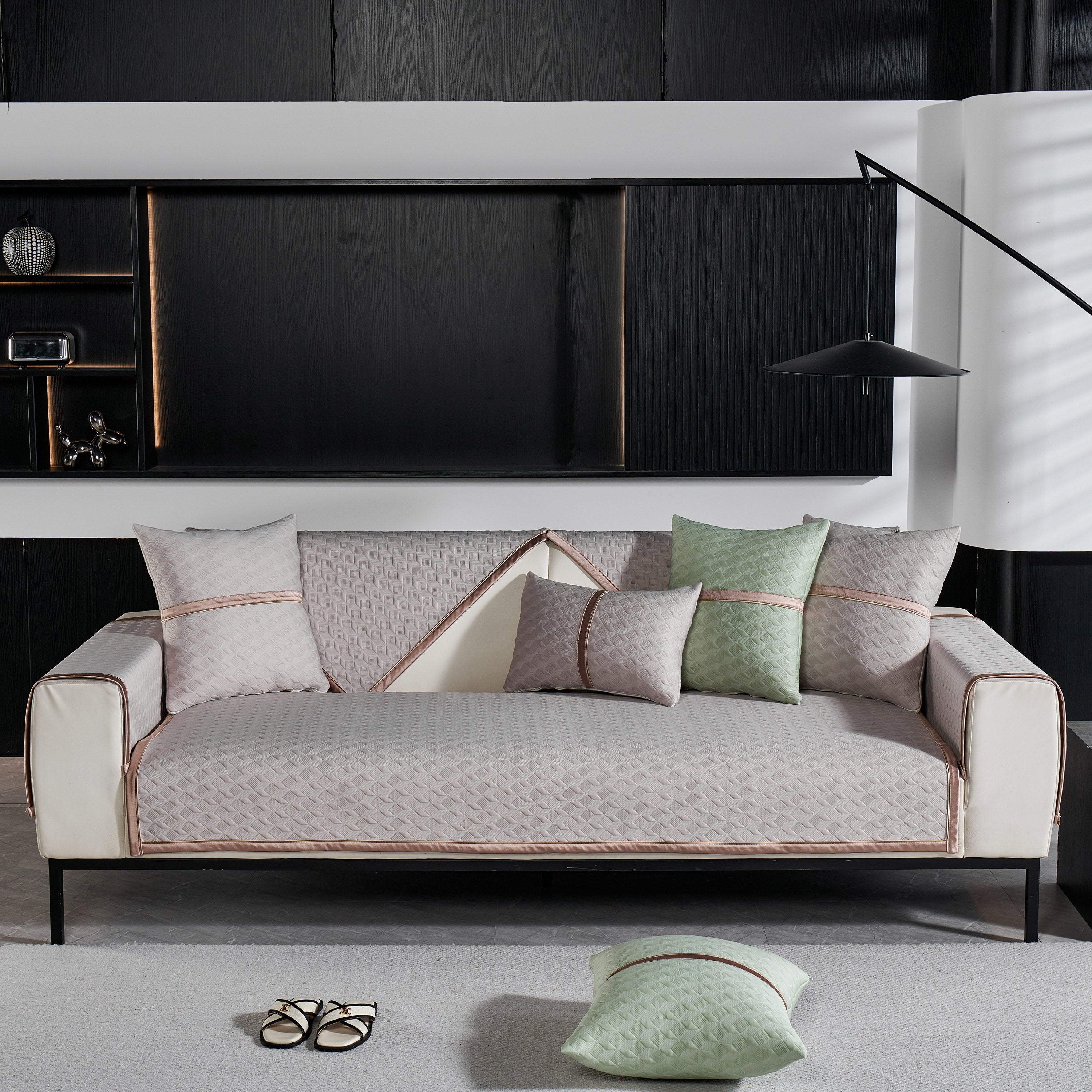 Geometric 3d Sofa Cover, Non-slip Couch Protector For Seat, Backrest & Armrest