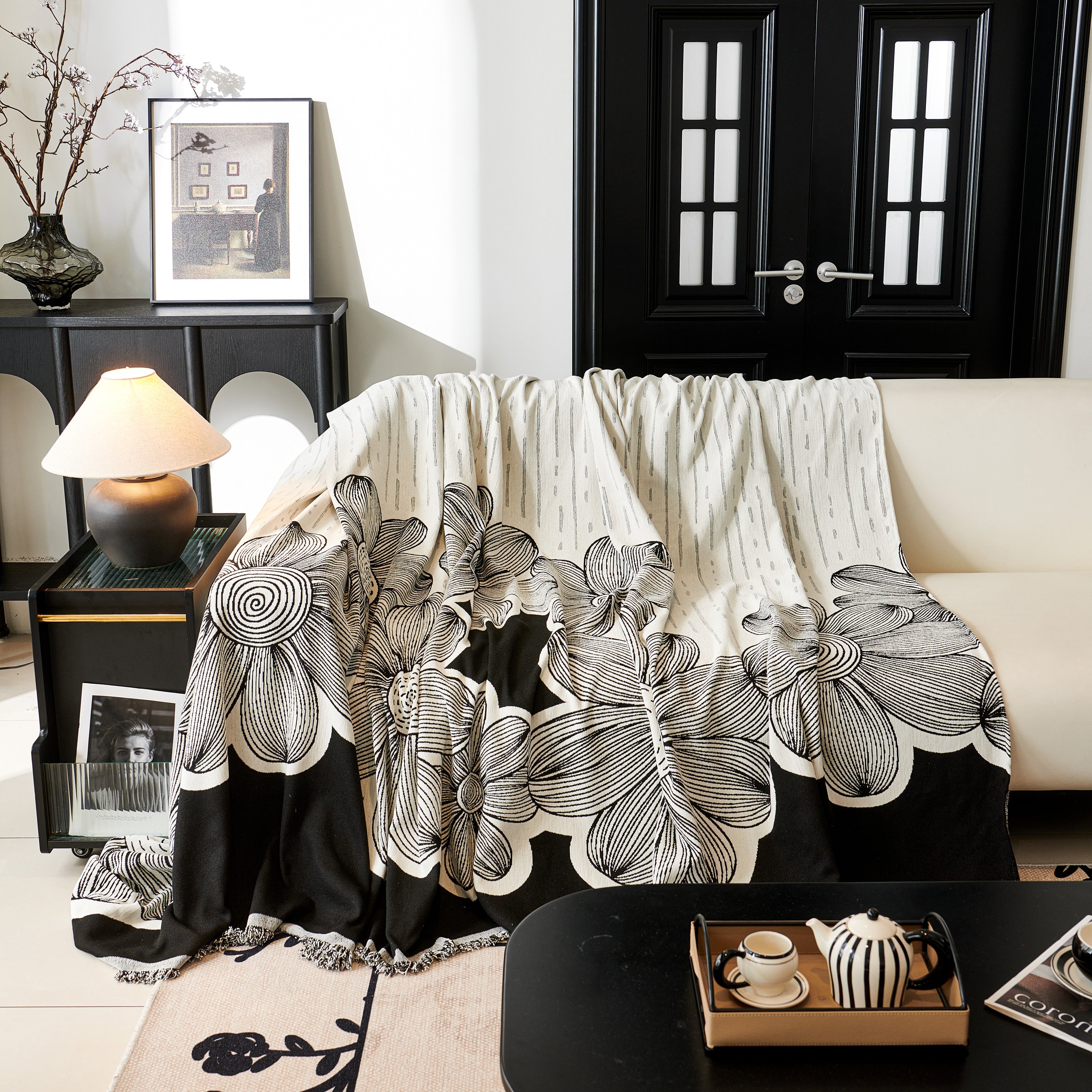 Floral Sofa Slipcovers Reversible Sofa Throw Covers With Tassels Pretty Furniture Covers For Sofas