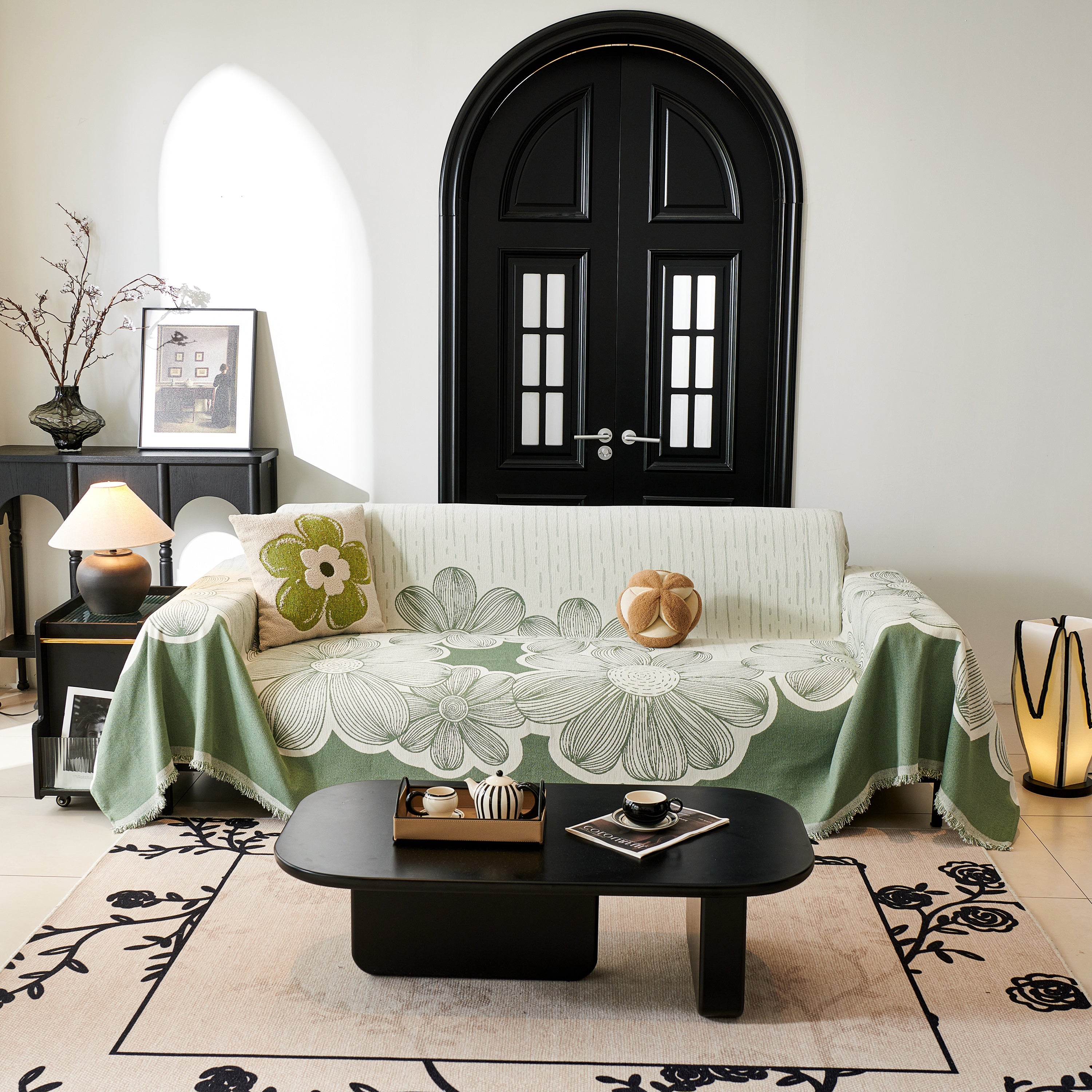 Floral Sofa Slipcovers Reversible Sofa Throw Covers With Tassels Pretty Furniture Covers For Sofas