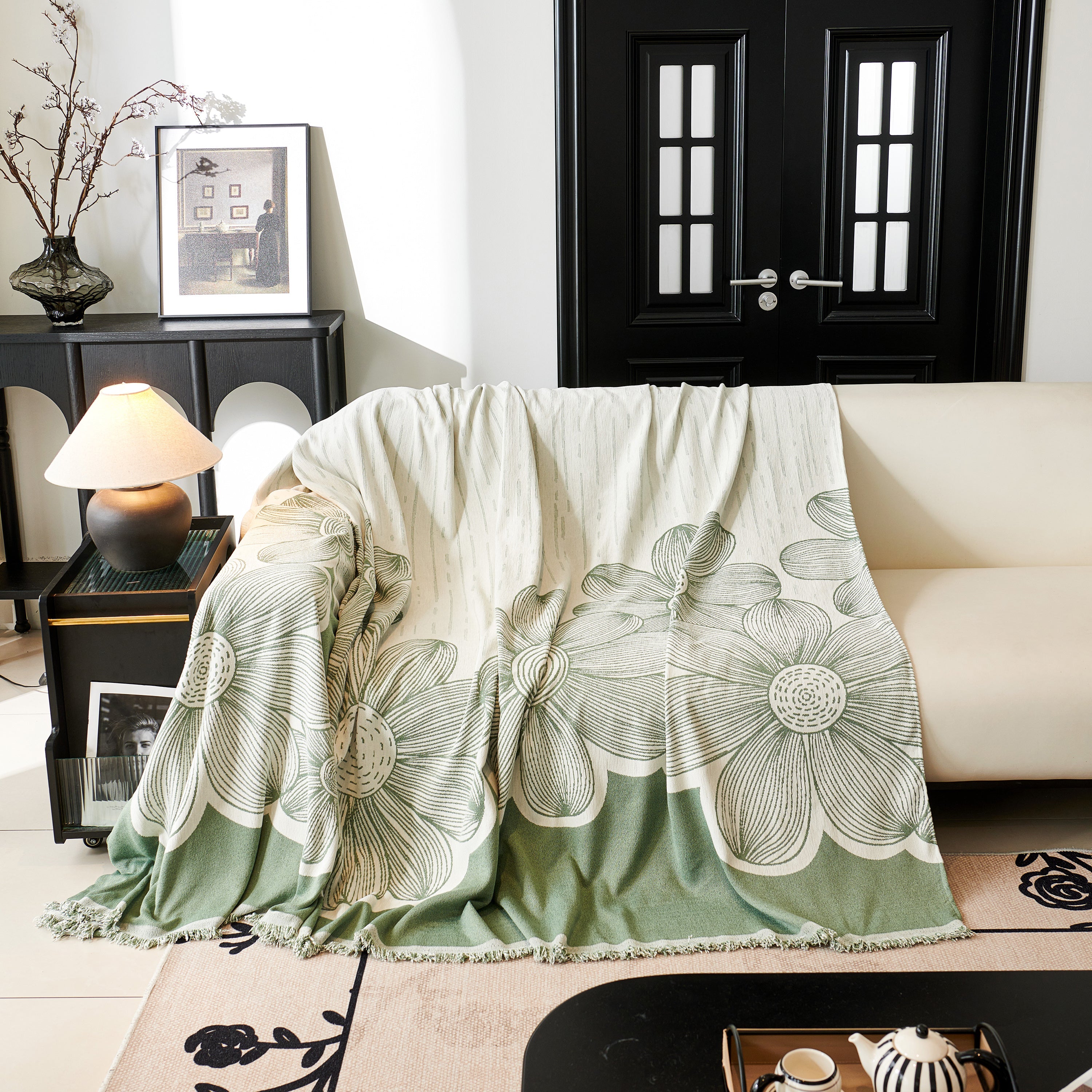 Floral Sofa Slipcovers Reversible Sofa Throw Covers With Tassels Pretty Furniture Covers For Sofas