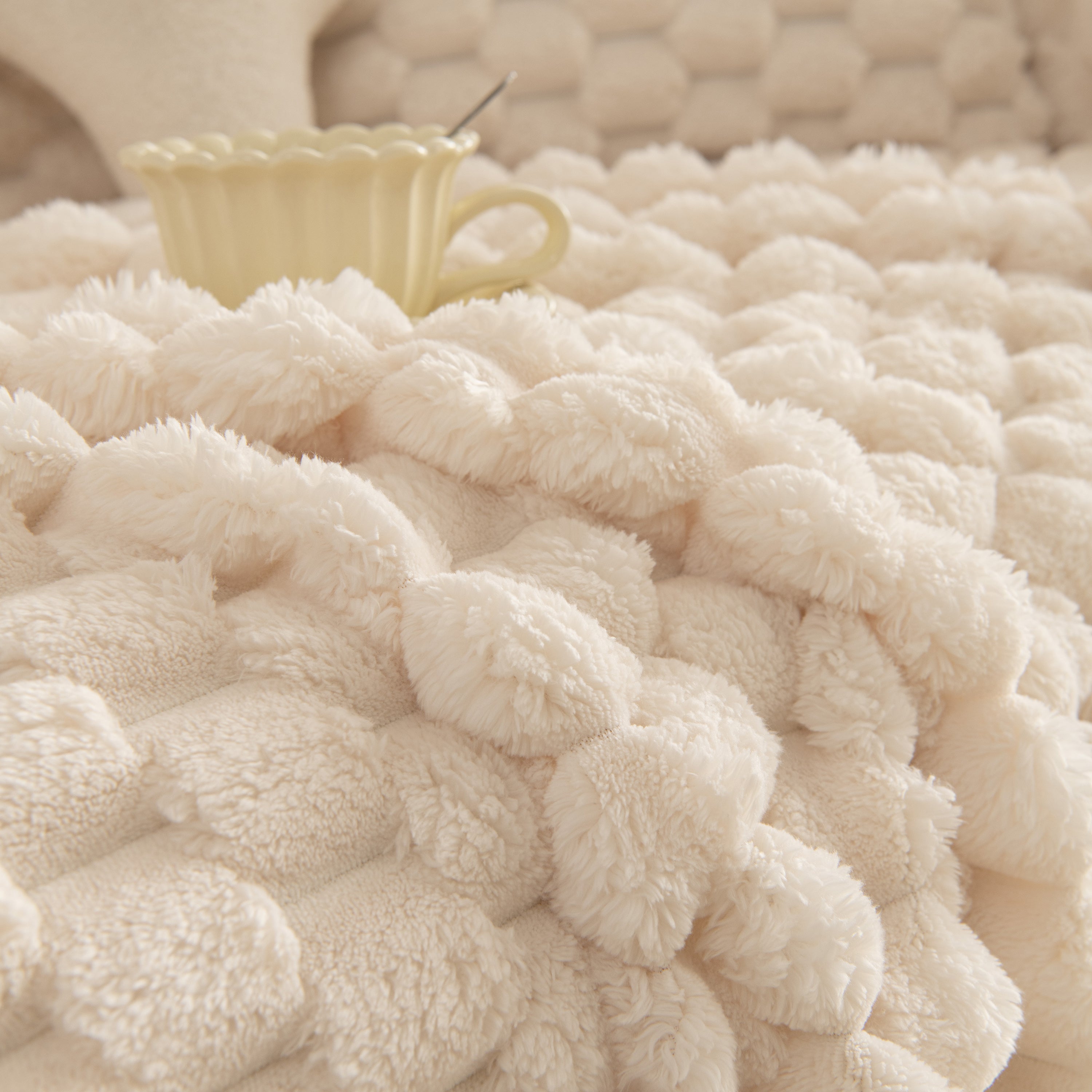 Thick Plush Faux Fur Couch Cover Blanket Warm Fuzzy Blanket Couch Protector For Winter