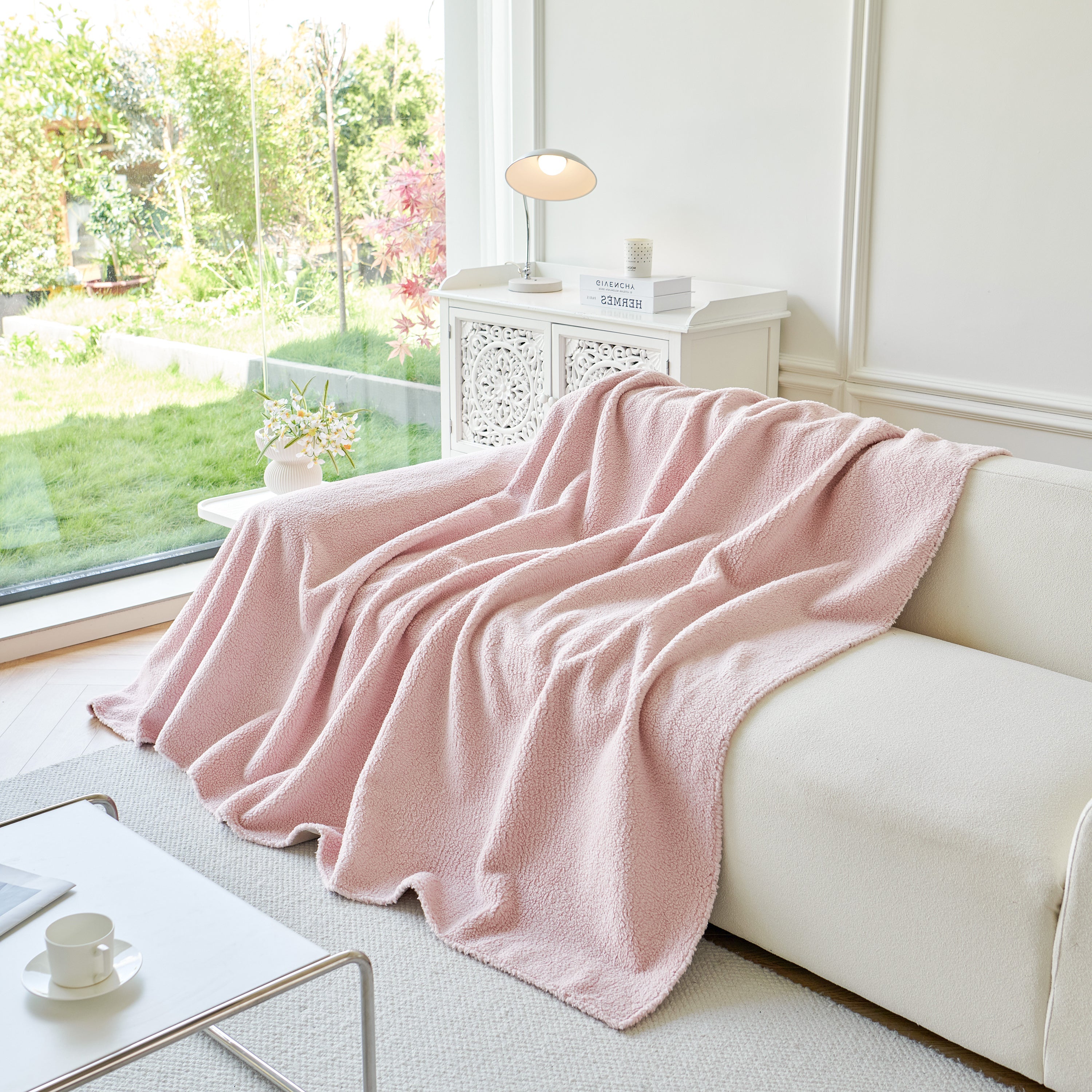 Thick Sherpa Fleece Sofa Protector Cover Stylish Durable Slipcovers For Couches And Chairs