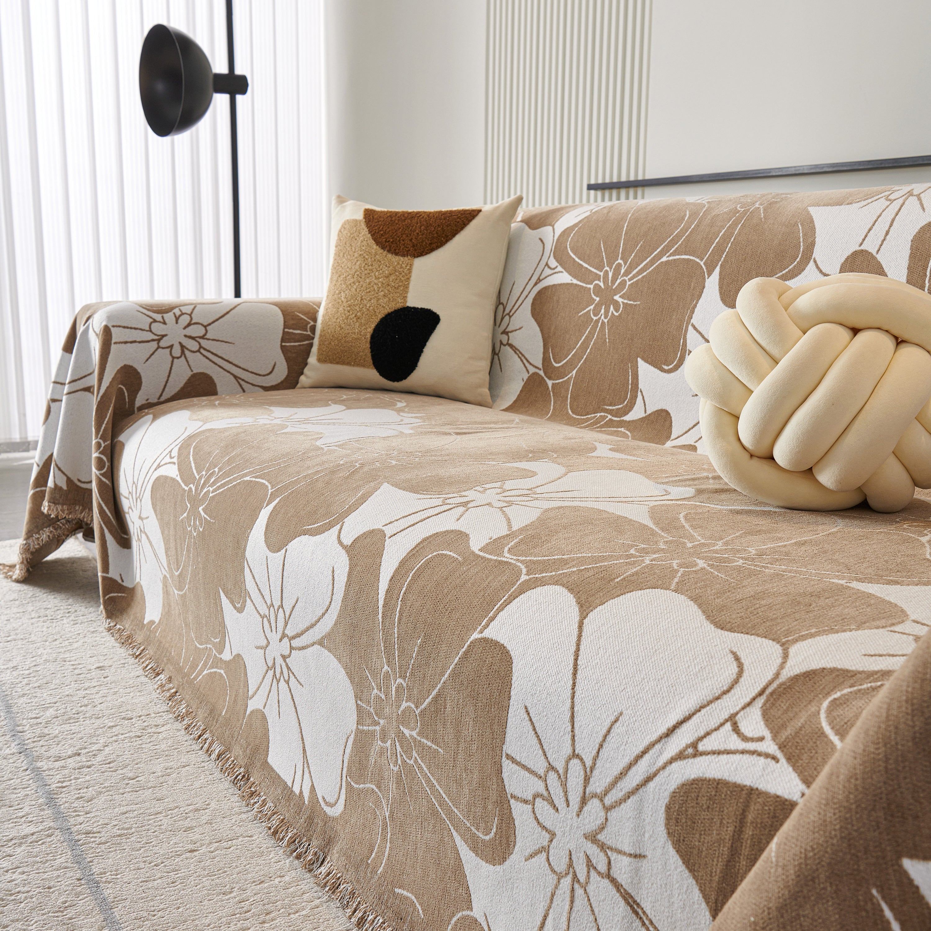 Decorative Throw Blankets For Sofa, Oversized Pretty Floral Throws For Sofas