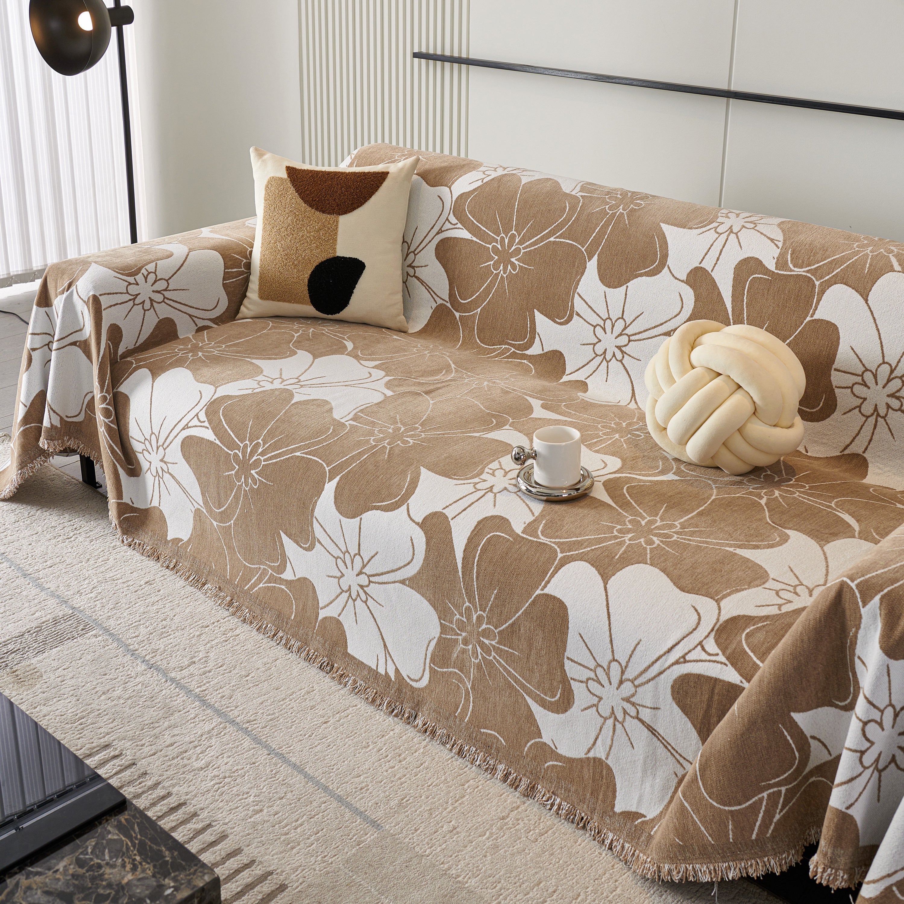 Decorative Throw Blankets For Sofa, Oversized Pretty Floral Throws For Sofas